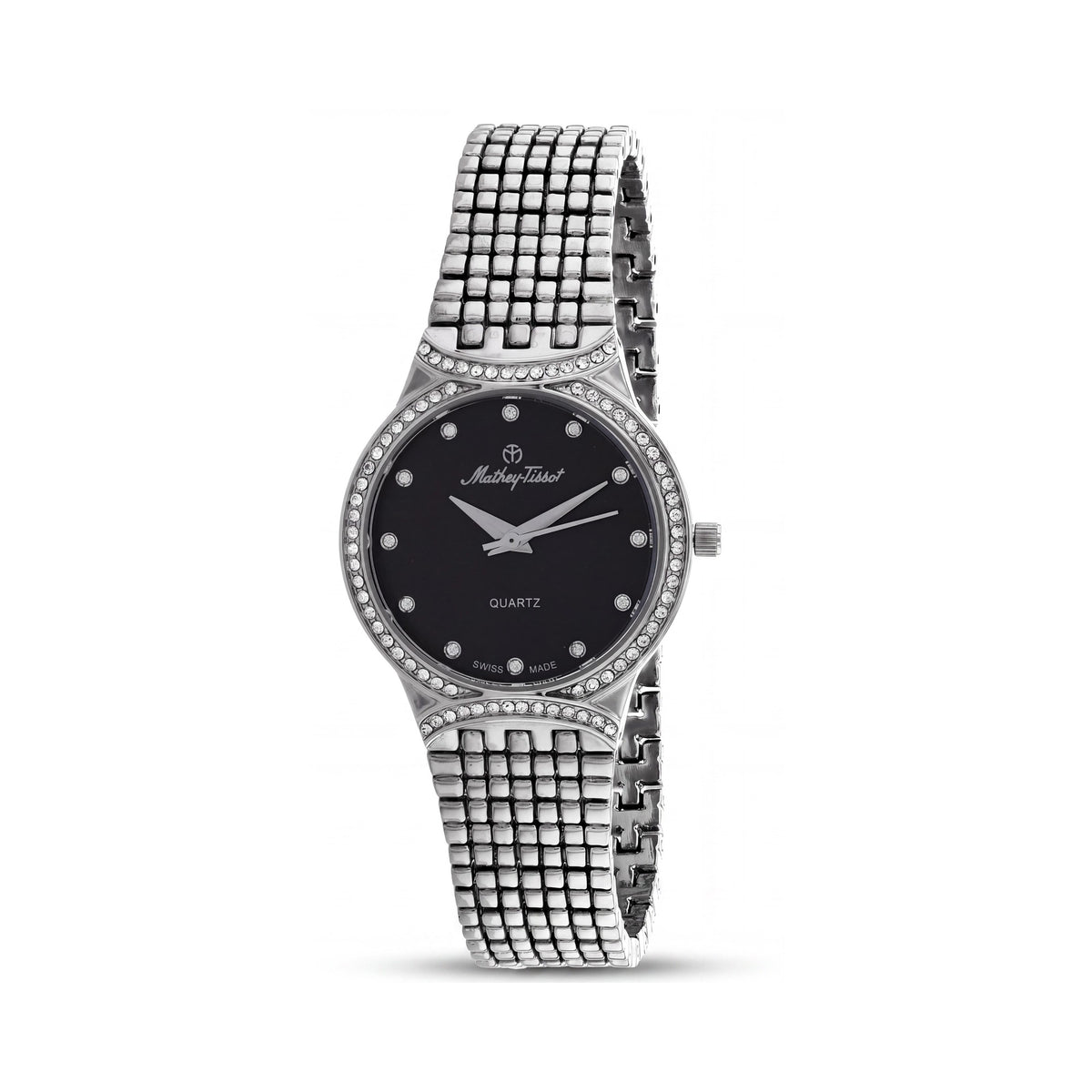 Mathey-Tissot bracelet Women's Black Dial Quartz Water Resistant Watch with Scratch-Resistant Sapphire Crystal, Photo 1