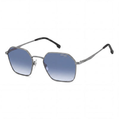 Carrera Casual Men's Stainless Steel Matte Ruthenium Non-Polarized Dark Blue Shaded Sunglasses 53mm 100% UVA & UVB Protection