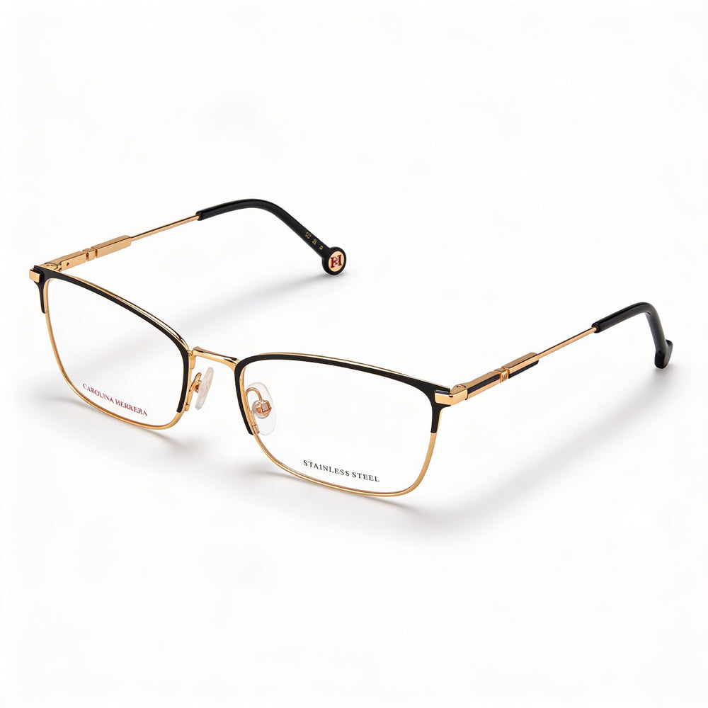 Carolina Herrera Modern Women's Stainless Steel Eyewear, Non-Polarised Lenses, Gold Black, 54mm