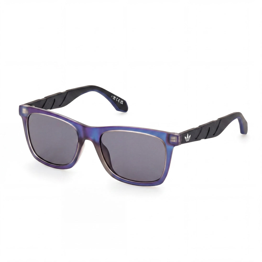 Adidas Originals OR0101 Men's UV Protective Plastic Sunglasses 53mm, Violet Monocolor, Smoke Lenses