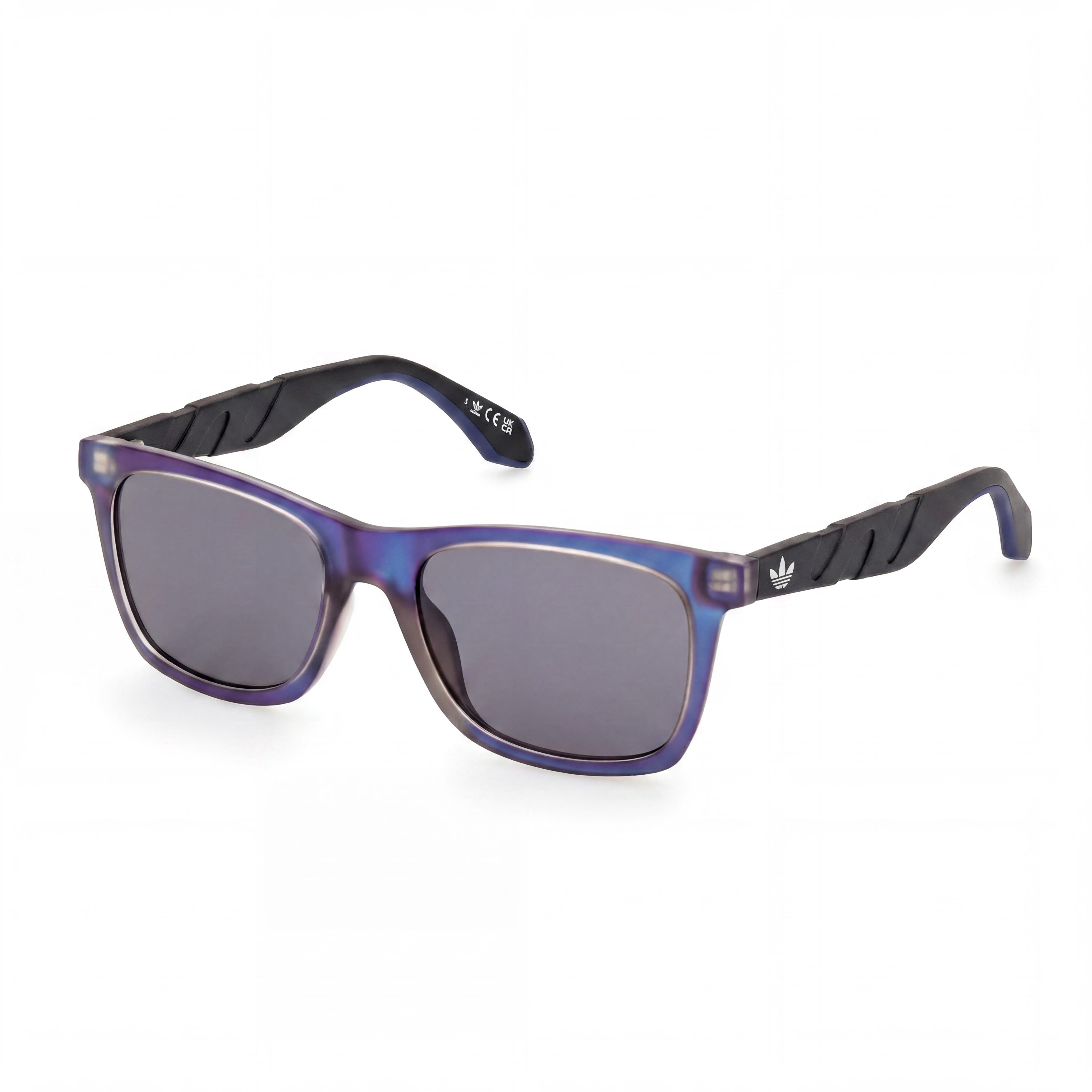 Gafas de sol Adidas Originals OR0101 de plástico con protección UV para hombre, 53 mm, monocolor violeta, lentes ahumadas, Photo 1