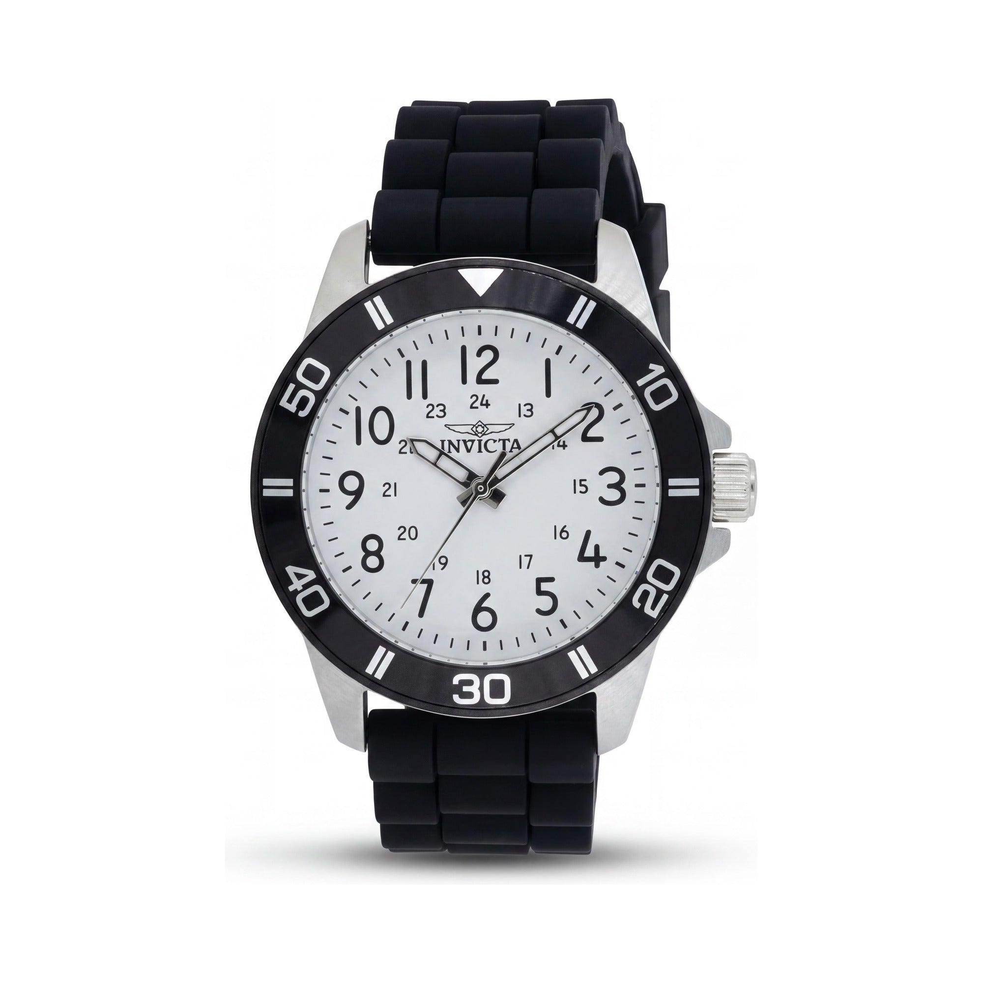 Reloj Invicta Pro Diver IN-43630-AMZUK para mujer, de cuarzo, 36 mm, acero, esfera blanca, correa de silicona negra, resistente al agua hasta 100 m., Photo 1