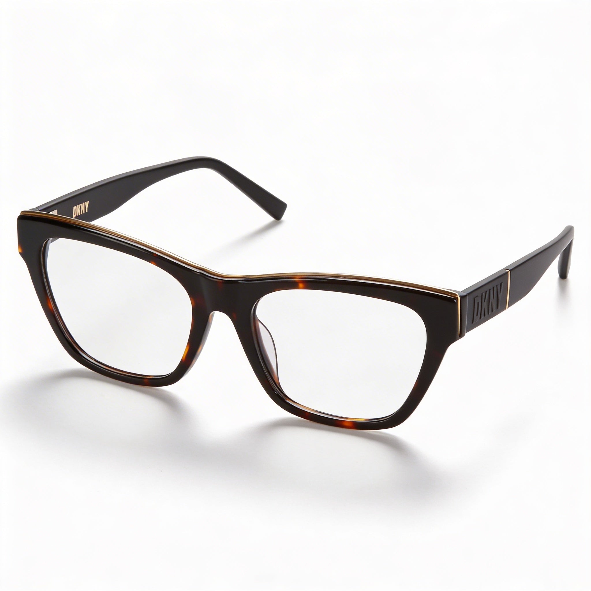 DKNY Classic Women's Dark Tortoise Acetate Frame Sunglasses with Dark Tortoise Polycarbonate Lenses, 54mm, Photo 2