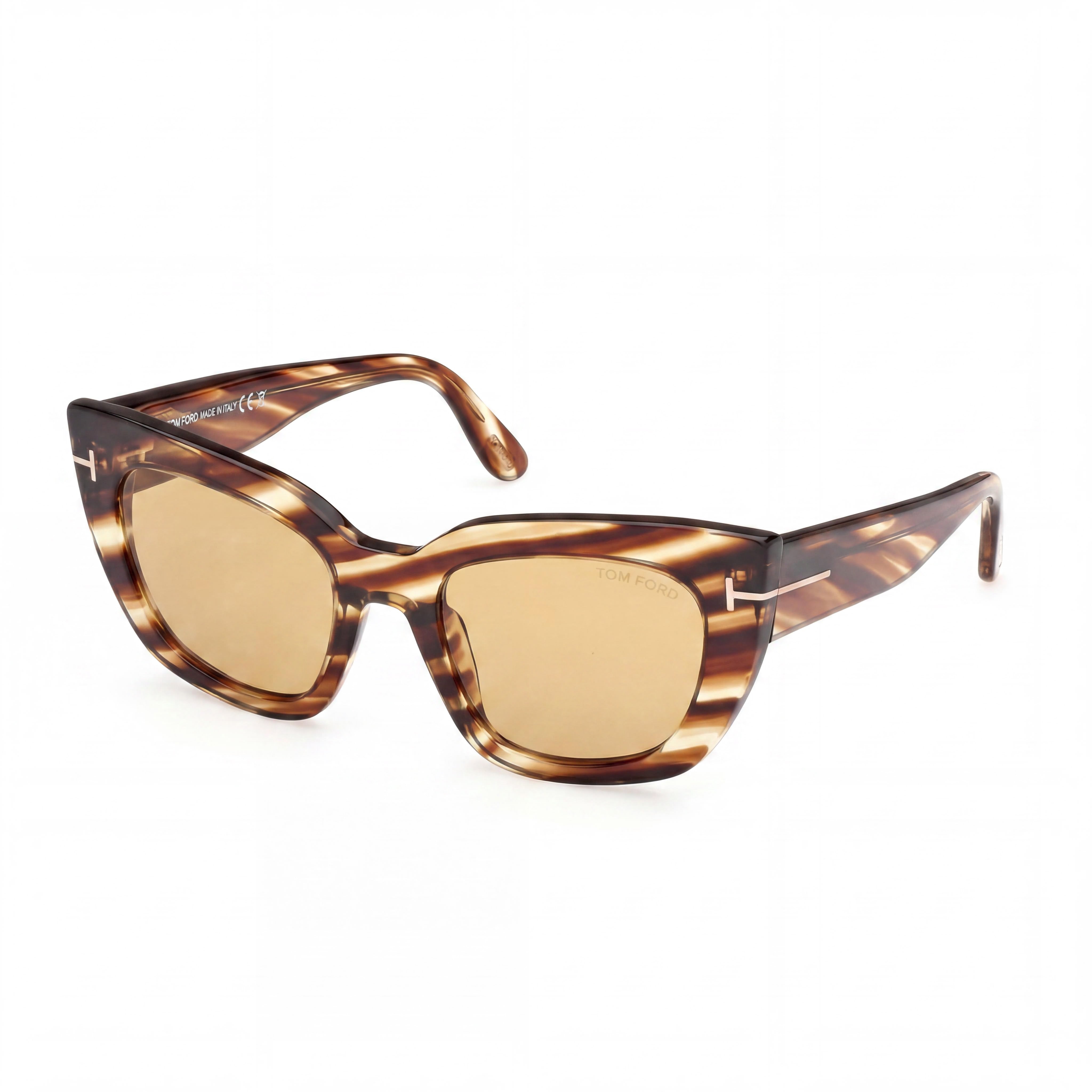 Tom Ford Classic Unisex Gafas de Sol Polarizadas Montura Havana Claro Lentes Negras 145-00-21, Photo 1