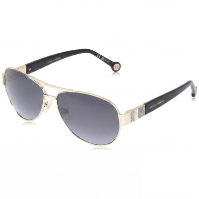 Carolina Herrera Her 0135/S Gafas de sol unisex de metal con protección UV y sombreado gris oscuro, no polarizadas, 59 mm