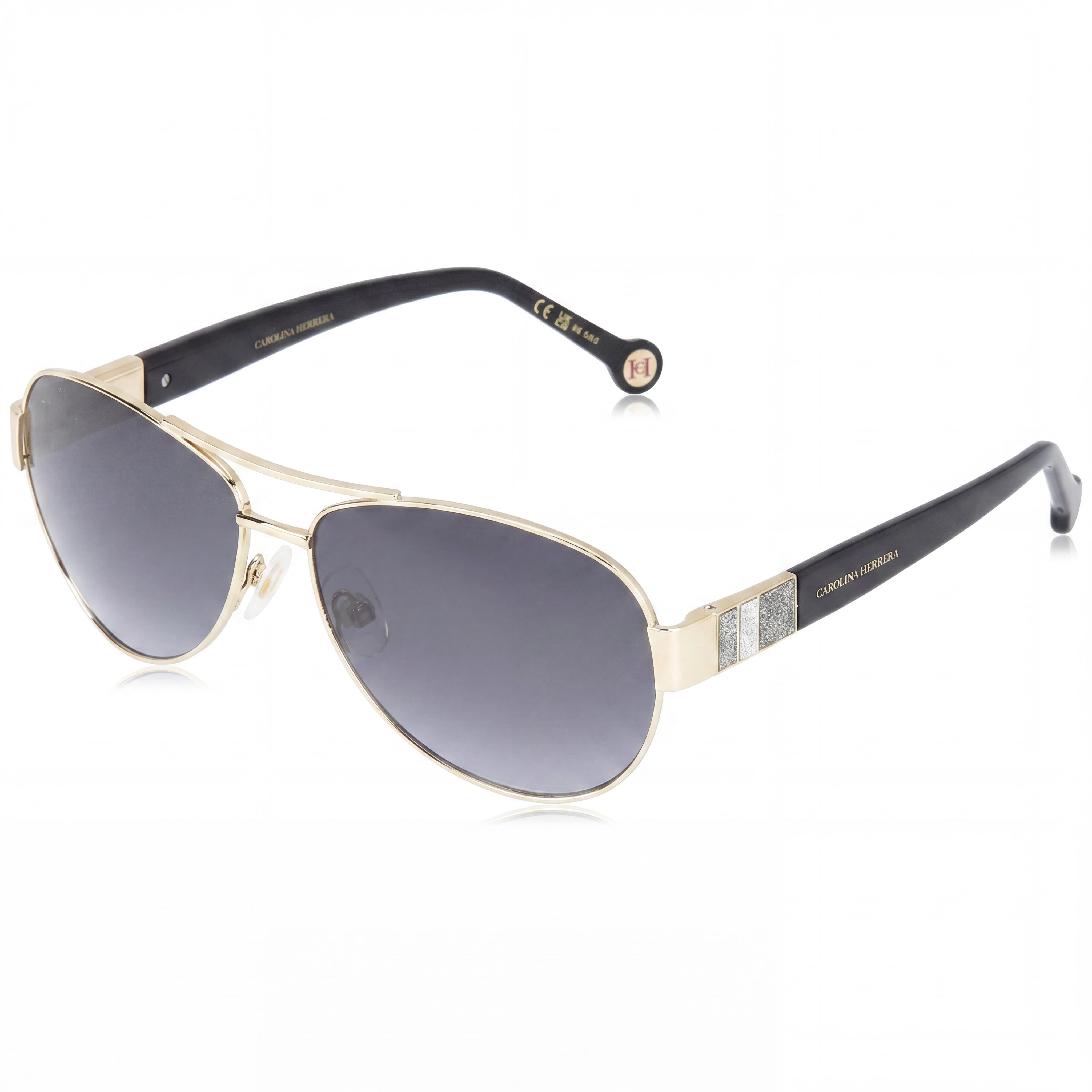 Carolina Herrera Her 0135/S Gafas de sol unisex de metal con protección UV y sombreado gris oscuro, no polarizadas, 59 mm, Photo 1