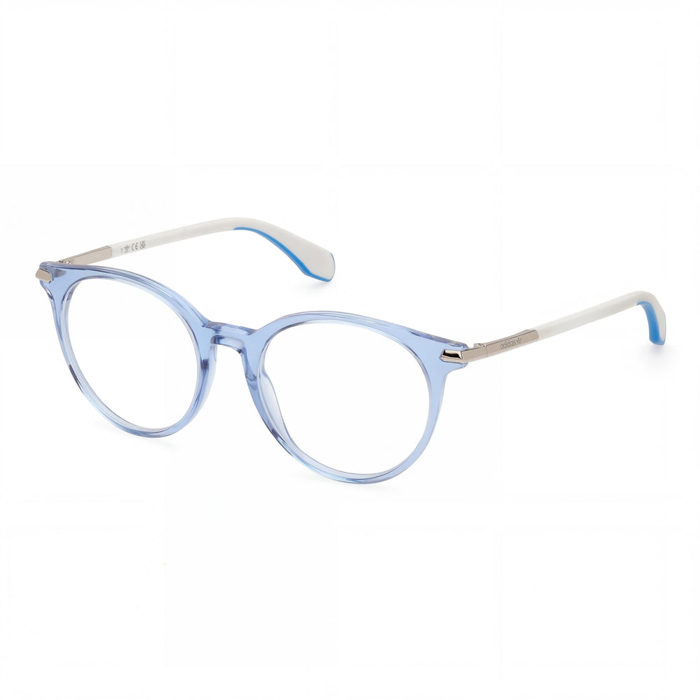 Adidas Or5073 Unisex Plastic Eyeglasses Light Blue White 51-18-145 Transparent Demo Lenses Prescription Ready