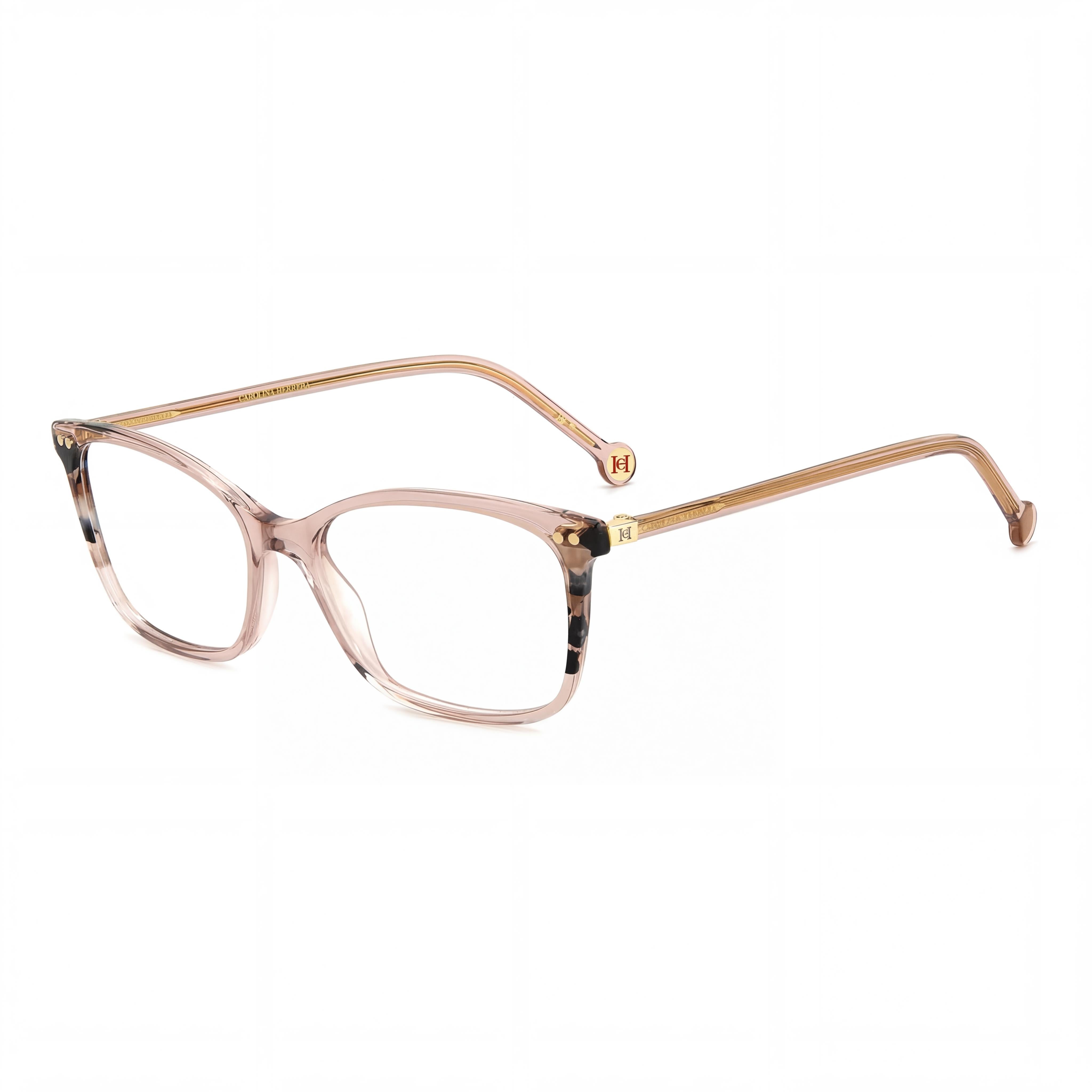 Carolina Herrera Casual Women's Havana Red Light Acetate Optical Frames Lens Width 51mm Bridge Width 16mm Temple Length 140mm, Photo 1