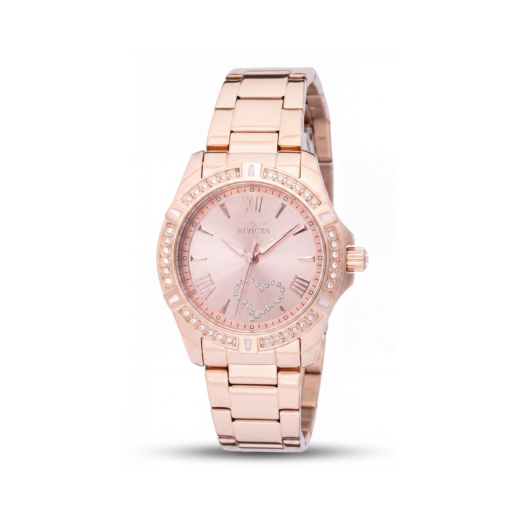 Invicta Angel 49843 Women's Stainless Steel Rose-Gold Dial Quartz 34mm Bracelet Watch, Photo 1