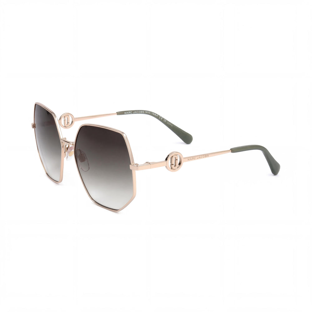 Marc Jacobs MARC 730/S Women's Casual Metal Sunglasses, Gold Green Frame, Green Shaded Lenses, 59mm