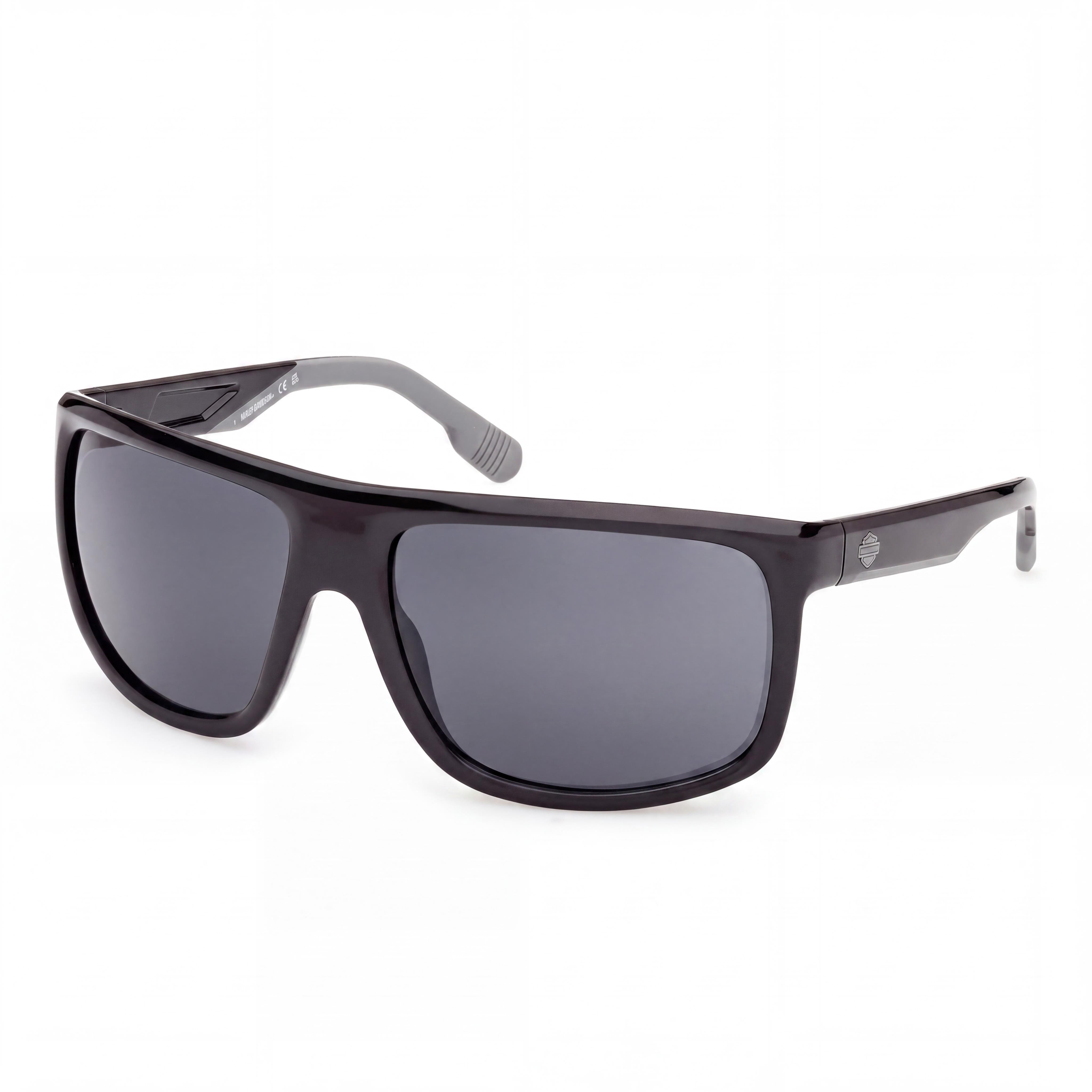 Harley-Davidson Classic Unisex Injected Frame Non-Polarized Multicolor Lens Sunglasses Shiny Black 66mm, Photo 1