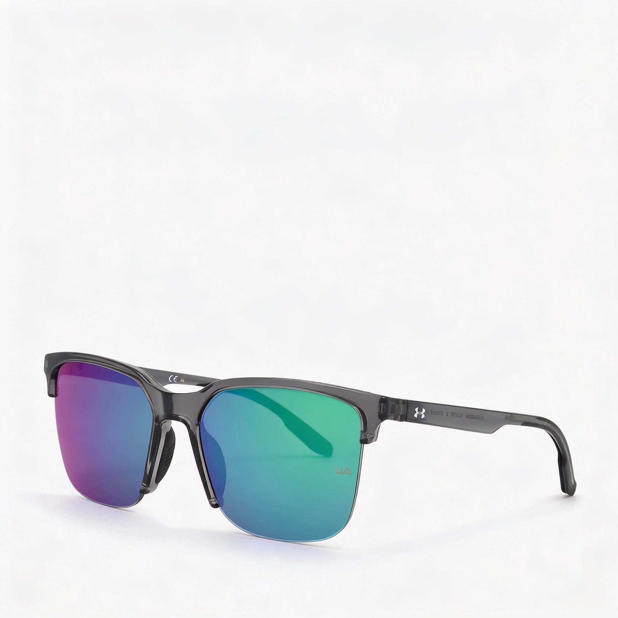 Under Armour Ua Phenom Men's Deep Grey Plastic Frame with Green Mirrored UV Protection Lenses 55mm, Photo 1