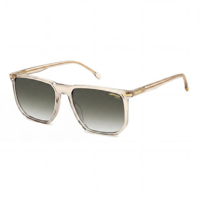 Gafas de sol unisex Carrera Casual con montura de acetato rosa, lentes con sombreado verde y protección UV 100 %, 58 mm