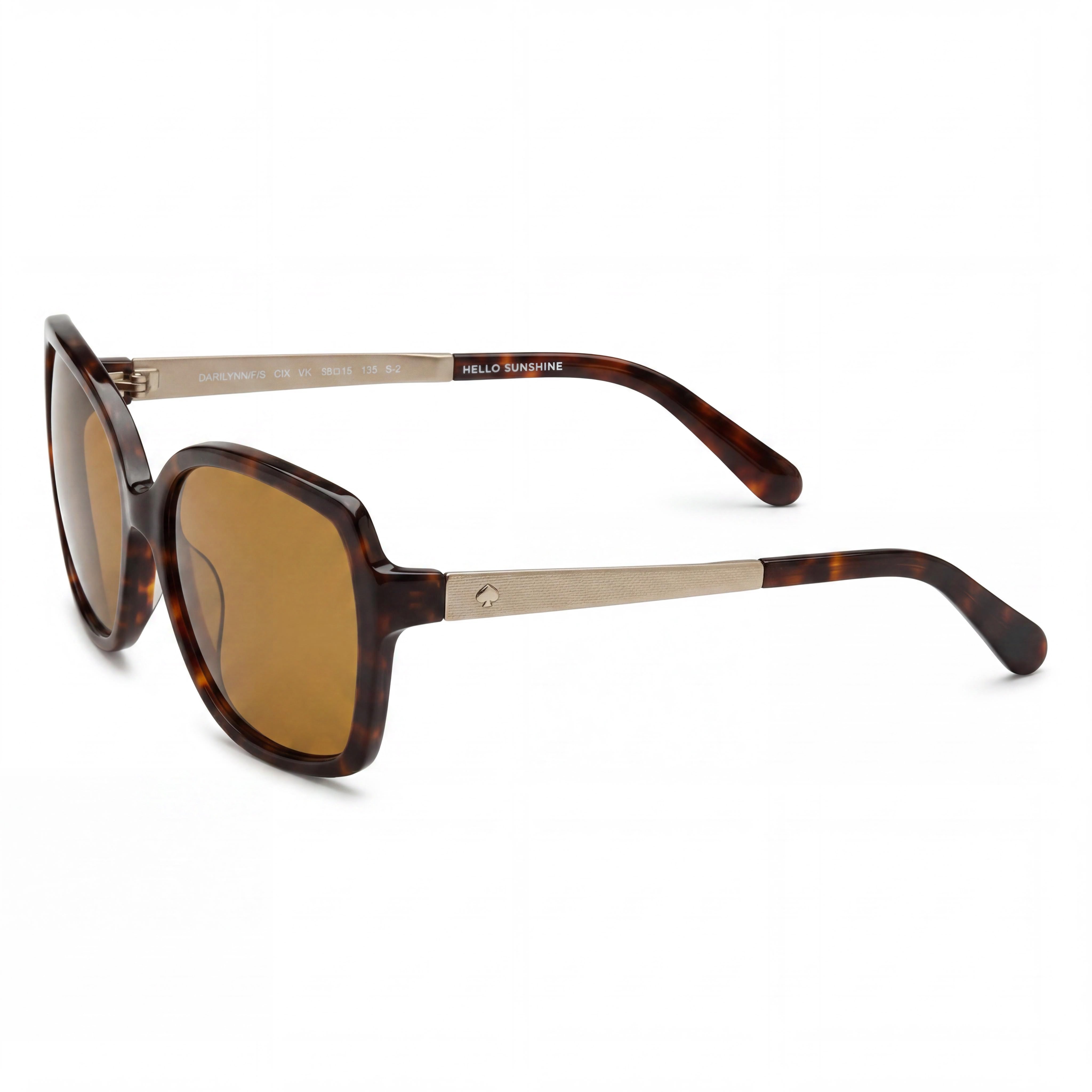 Kate Spade New York Darilynnps Women's Havana Plastic Frame Rectangular Brown Polarized UV Sunglasses 58mm, Photo 1