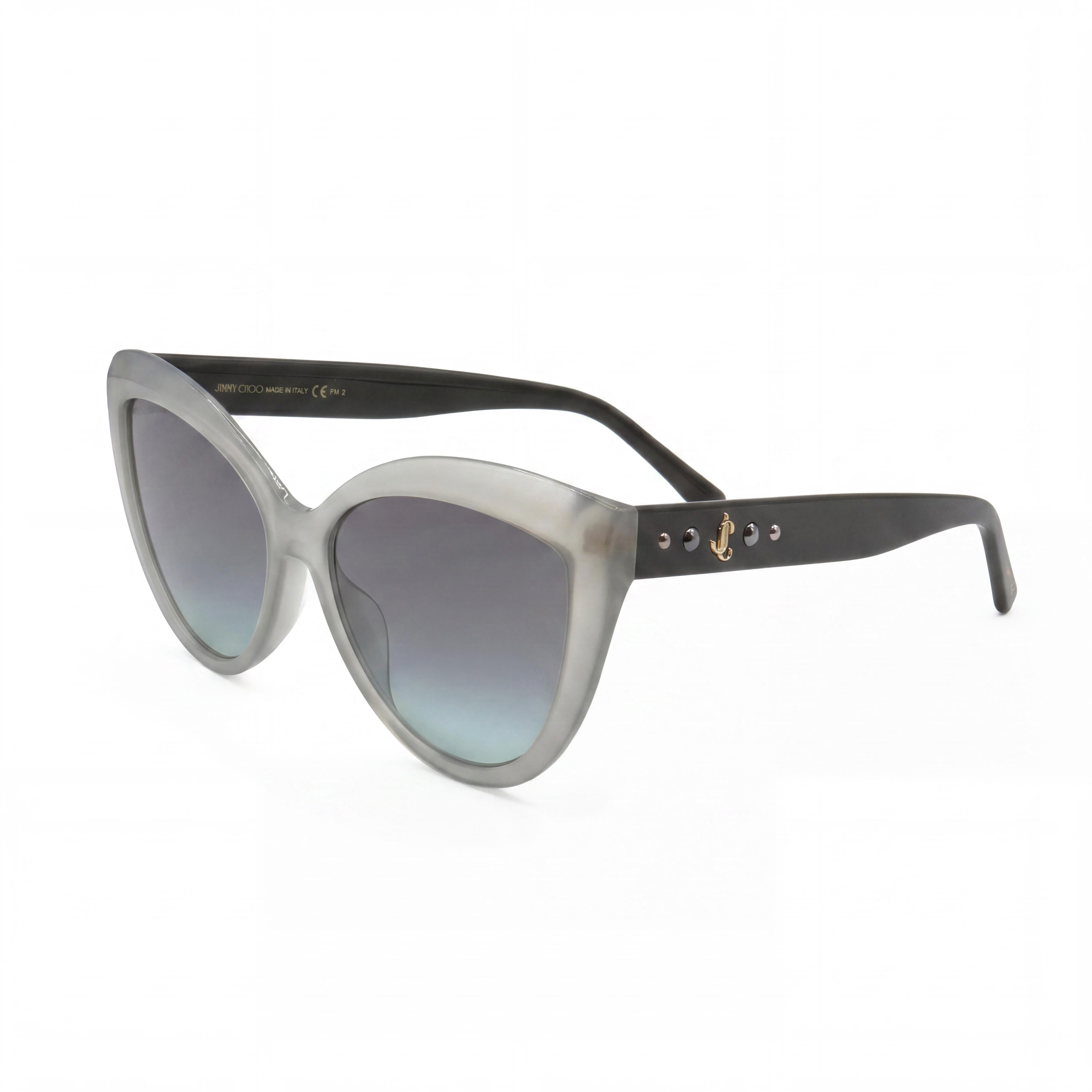 Jimmy Choo Sinnie/G/S Women's Cat Eye Sunglasses with Green Gray Acetate Frame and Gray-Green Gradient Lenses 57mm, Photo 1