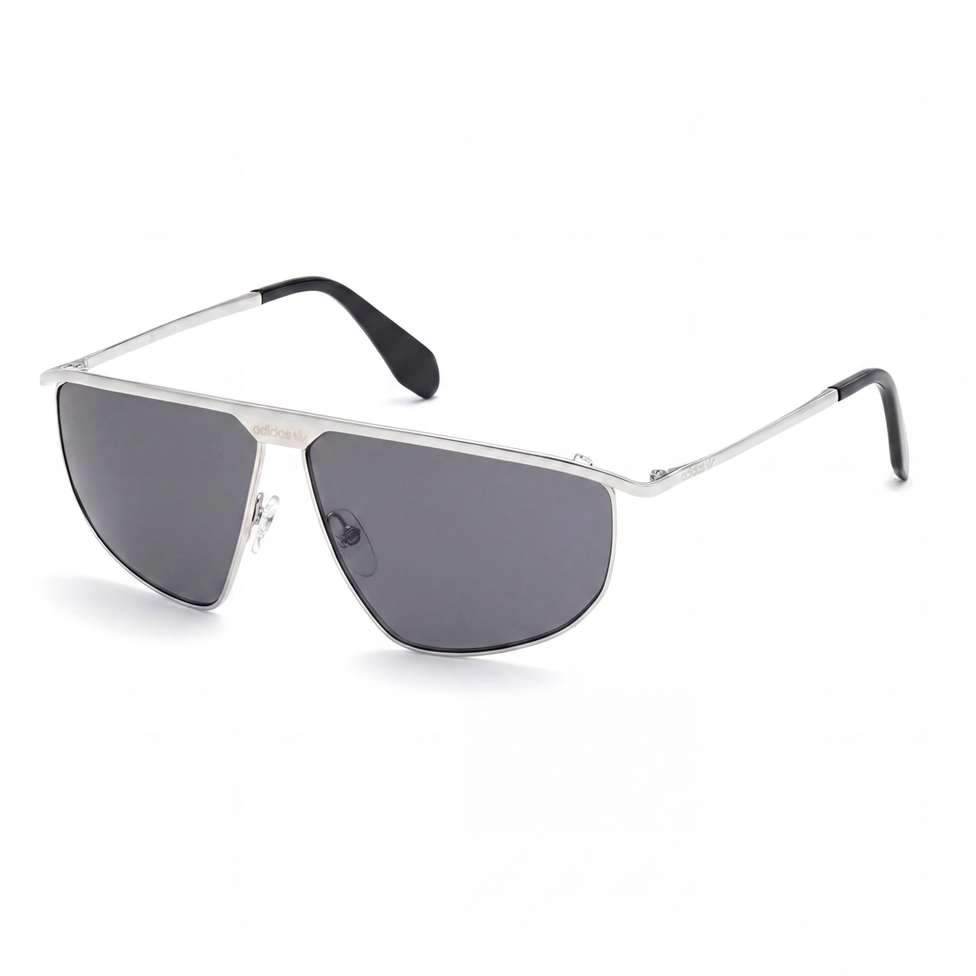 Gafas de sol de piloto de metal gris paladio Contemporaneo de hombre Adidas Originals con lentes grises y protección UV de 62 mm, Photo 1