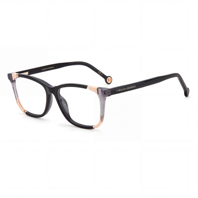 Carolina Herrera CH 0066 KDX Modern Women's Square Black Nude Lightweight Durable Acetate Full Rim Optical Frames 53mm