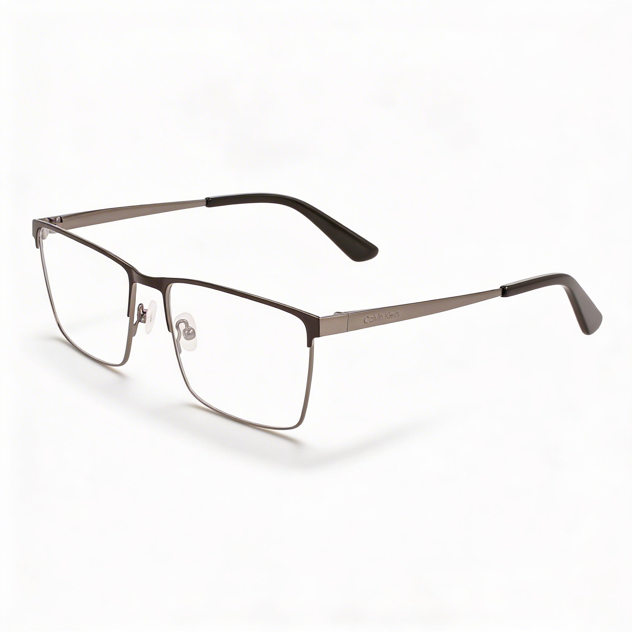 Calvin Klein Ck22102 Men's Pilot Eyeglasses with Demo Lenses, Matte Black Metal Frame 57-17-145, Photo 1
