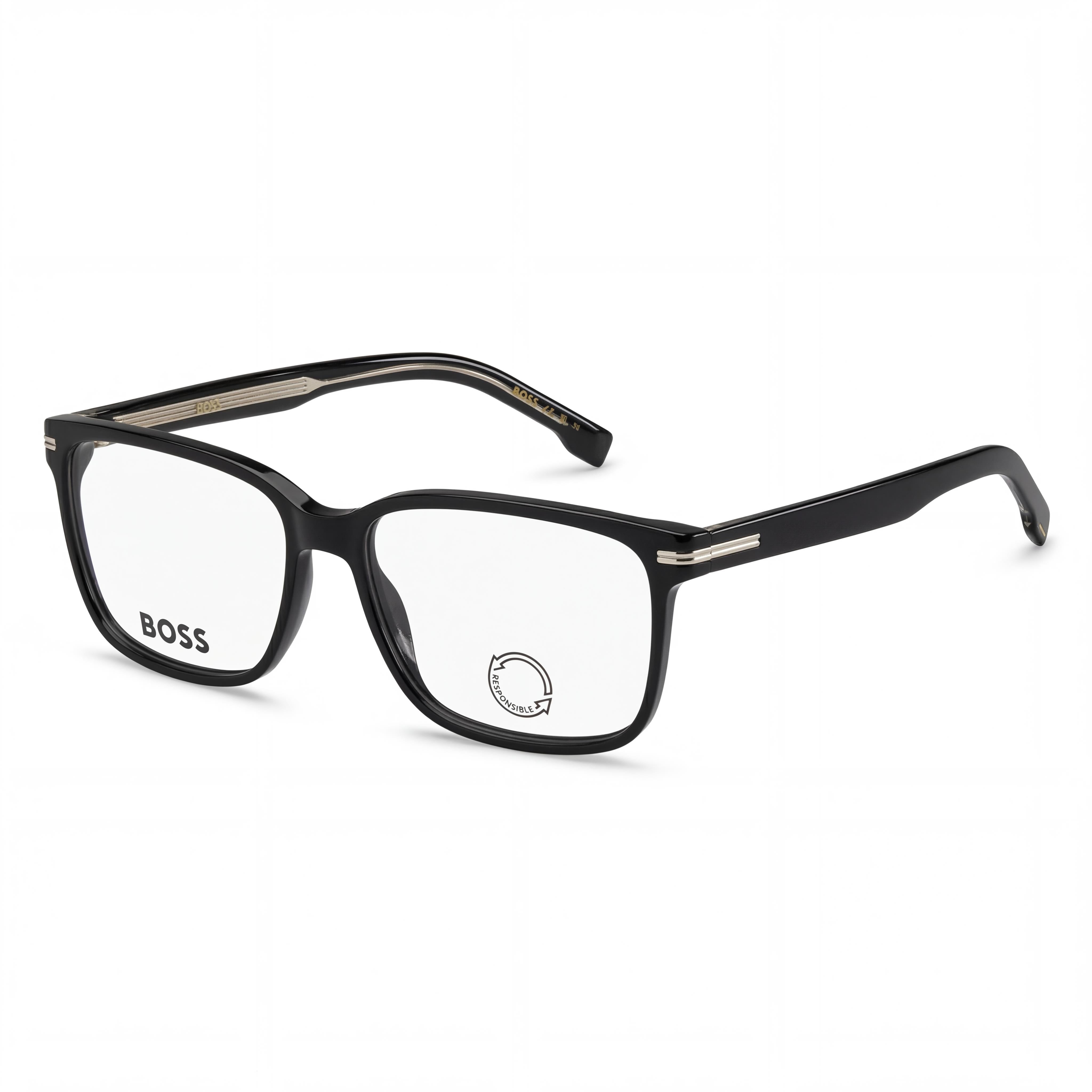 Hugo Boss Boss 1511 Casual Unisex Acetate Black Frame Non-polarised Sunglasses Eyewear 55mm, Photo 1