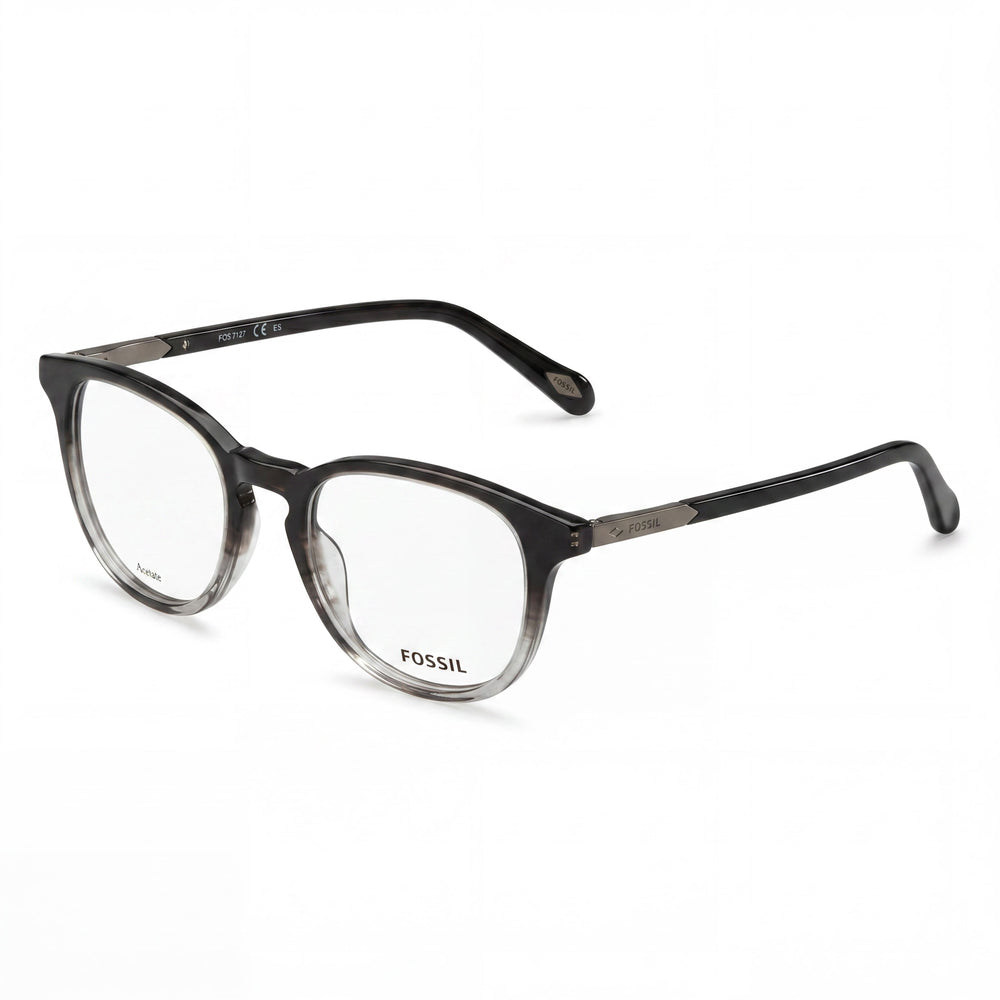 Fossil Fos 7127 Unisex Transparent Black Grey Plastic Frame 50mm