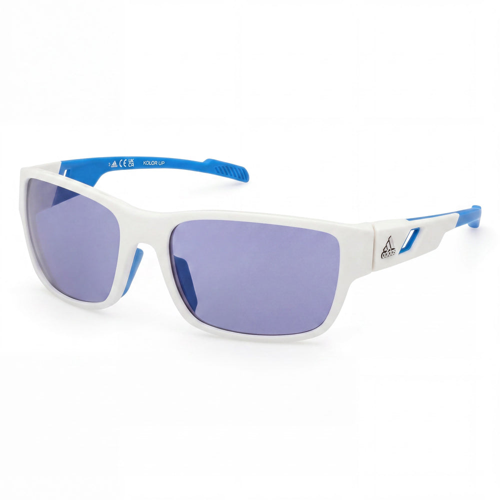Adidas Modern Men's White Blue Mirror Non-Polarized Polycarbonate Sunglasses