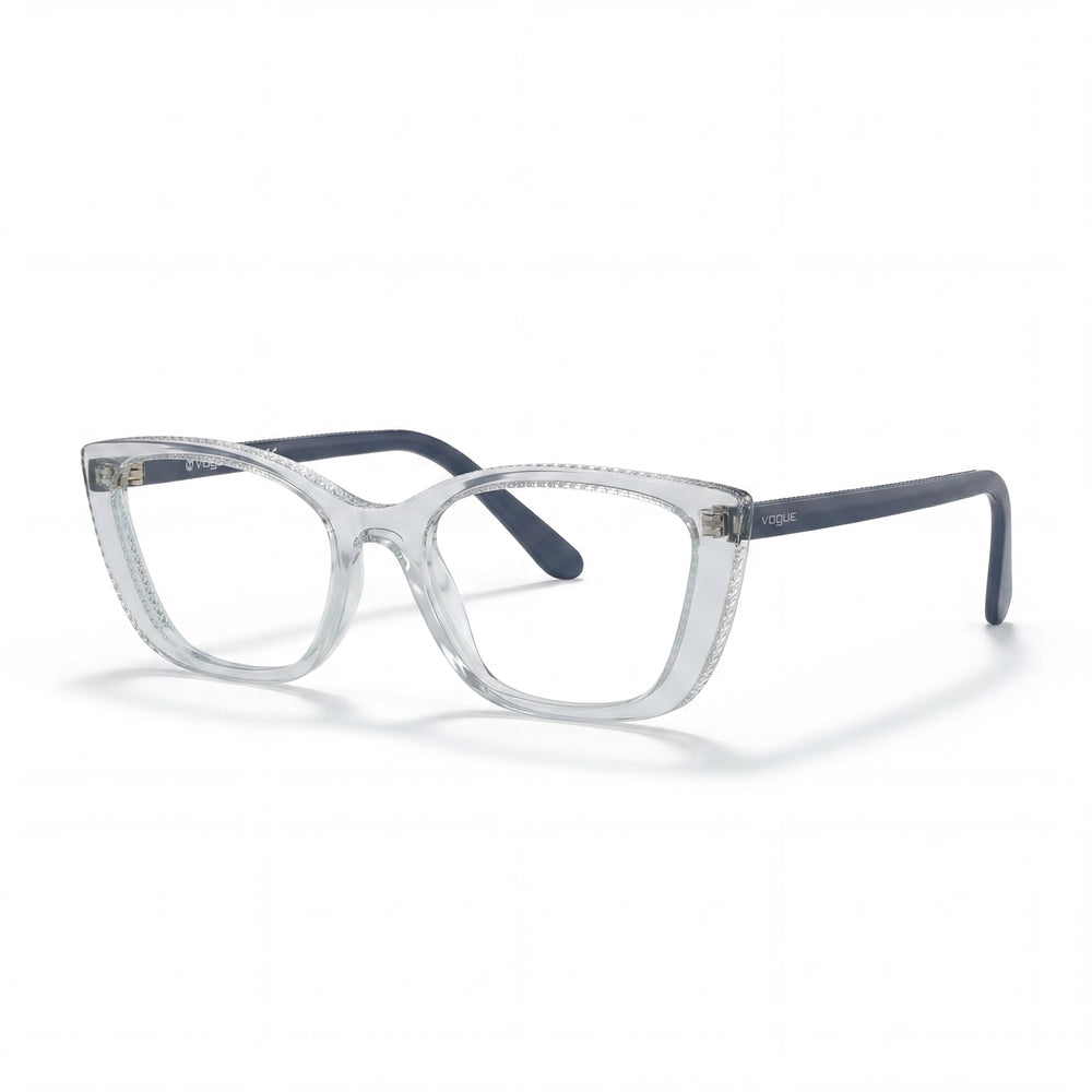 Vogue Vo 5217 Women's Plastic Frame Optical Eyeglasses, Transparente Azure, 53mm Lens Width