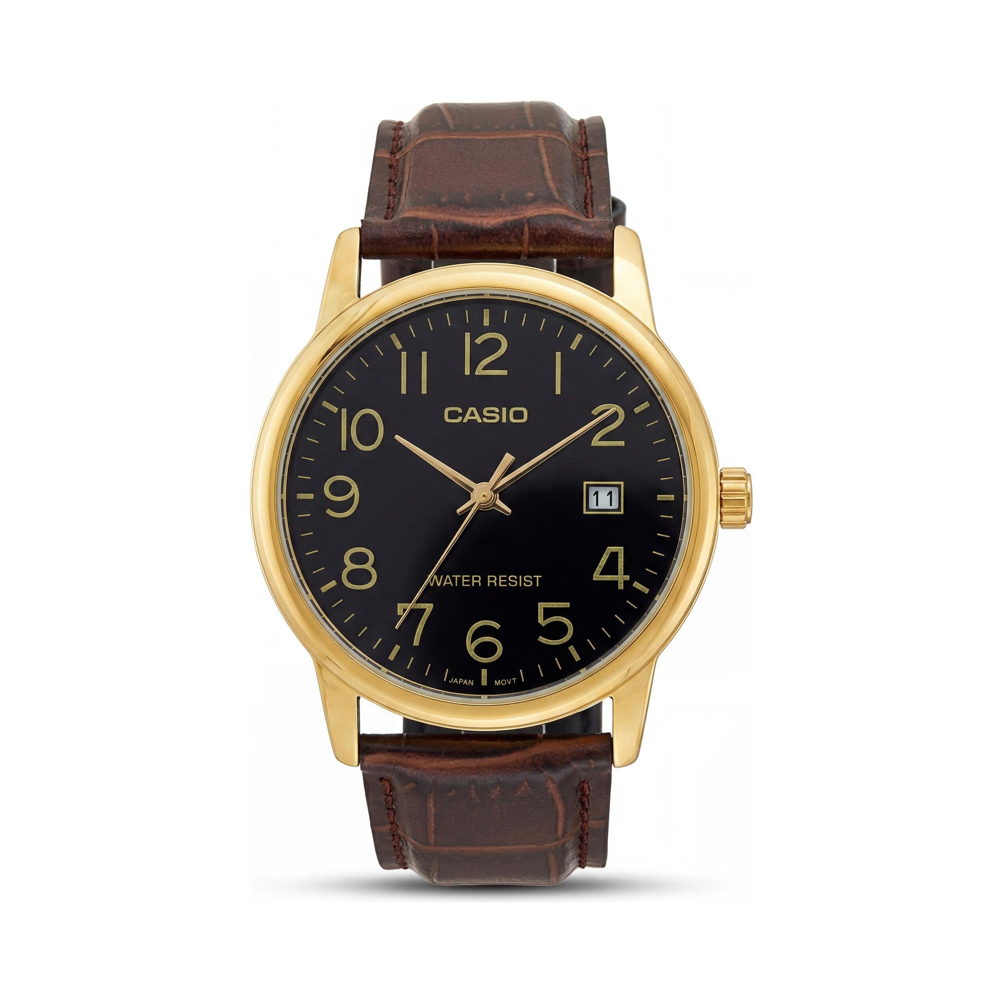Casio MTP-V002GL-1B Reloj para Hombre, Acero Inoxidable Tono Dorado, 37mm, Photo 1
