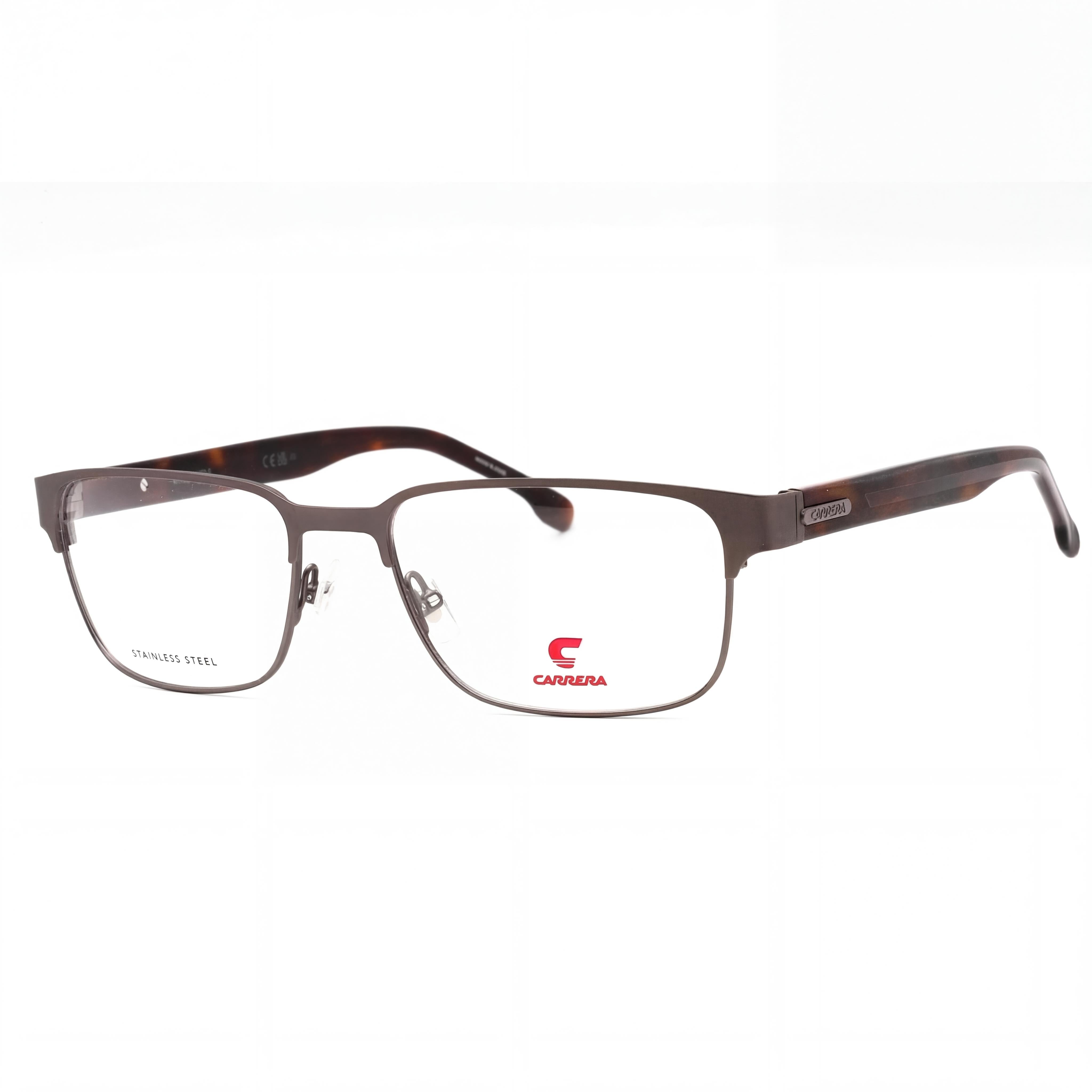 Carrera Carrera 8891 Gafas de hombre, montura de metal rutenio oscuro Habana, lentes transparentes, tamaño 56mm, Photo 1