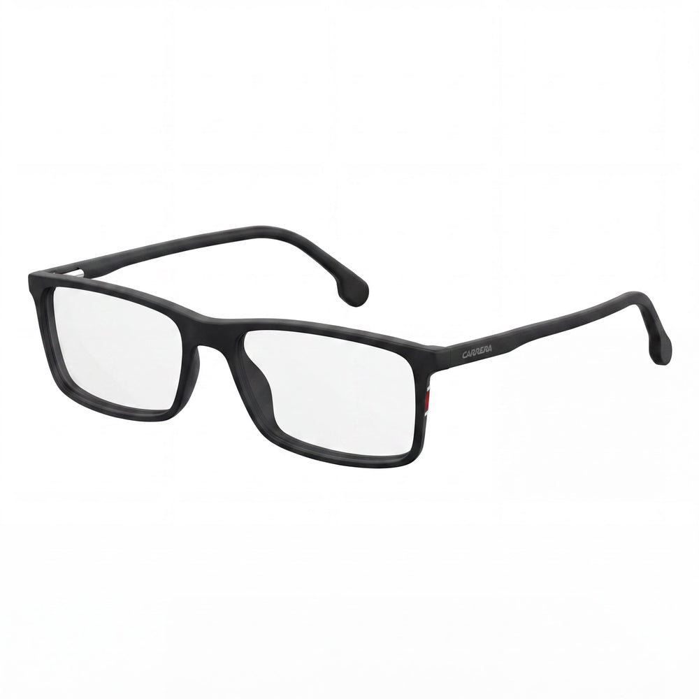 Carrera 175/N Gafas de Hombre de Plástico Negro Mate con Montura Completa y Lentes Transparentes de Demostración, Listas para Graduación (53-17-145)