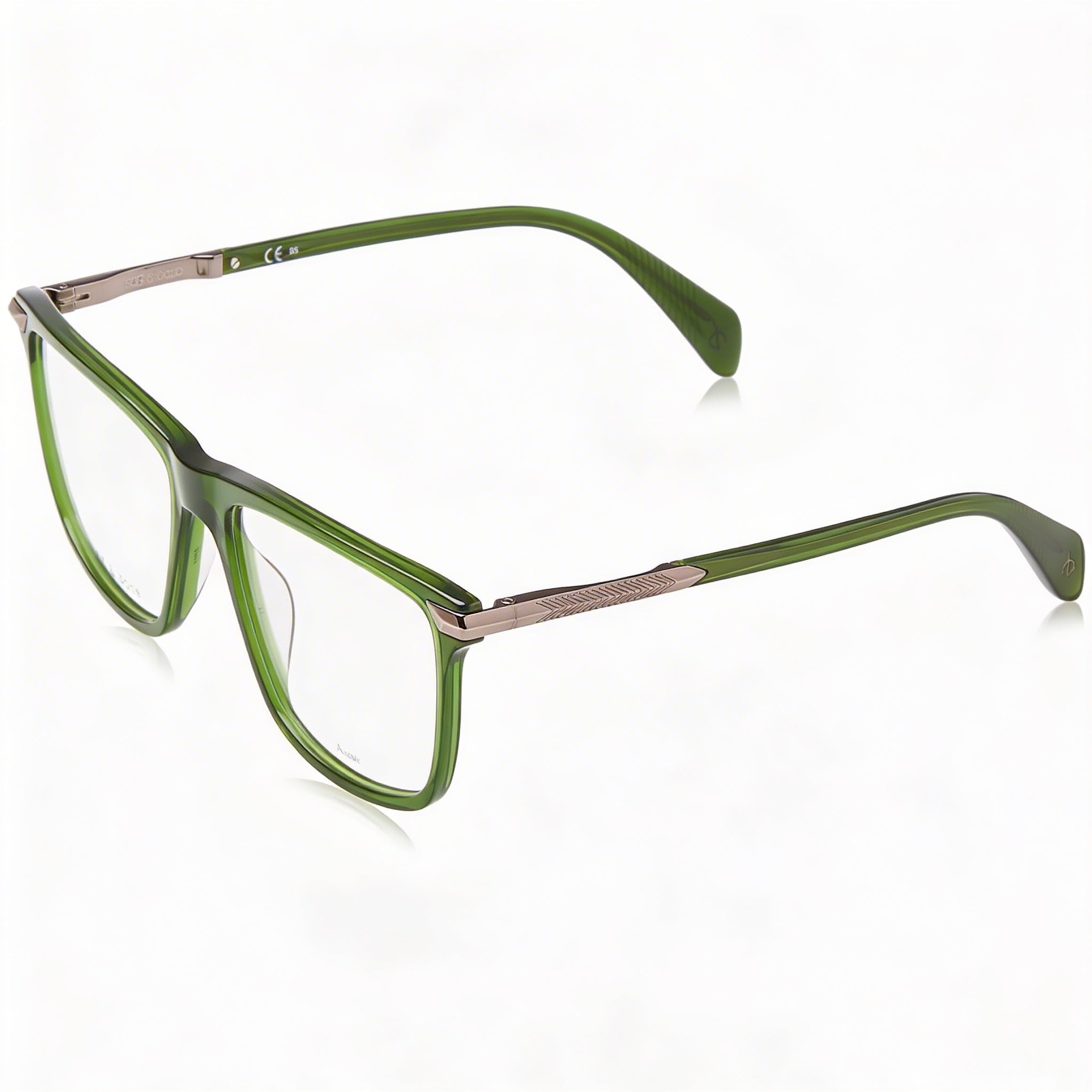 Rag & Bone Modern Women's Eyewear with Green Frame made from Acetate and Green Lenses made from Polycarbonate., Photo 1