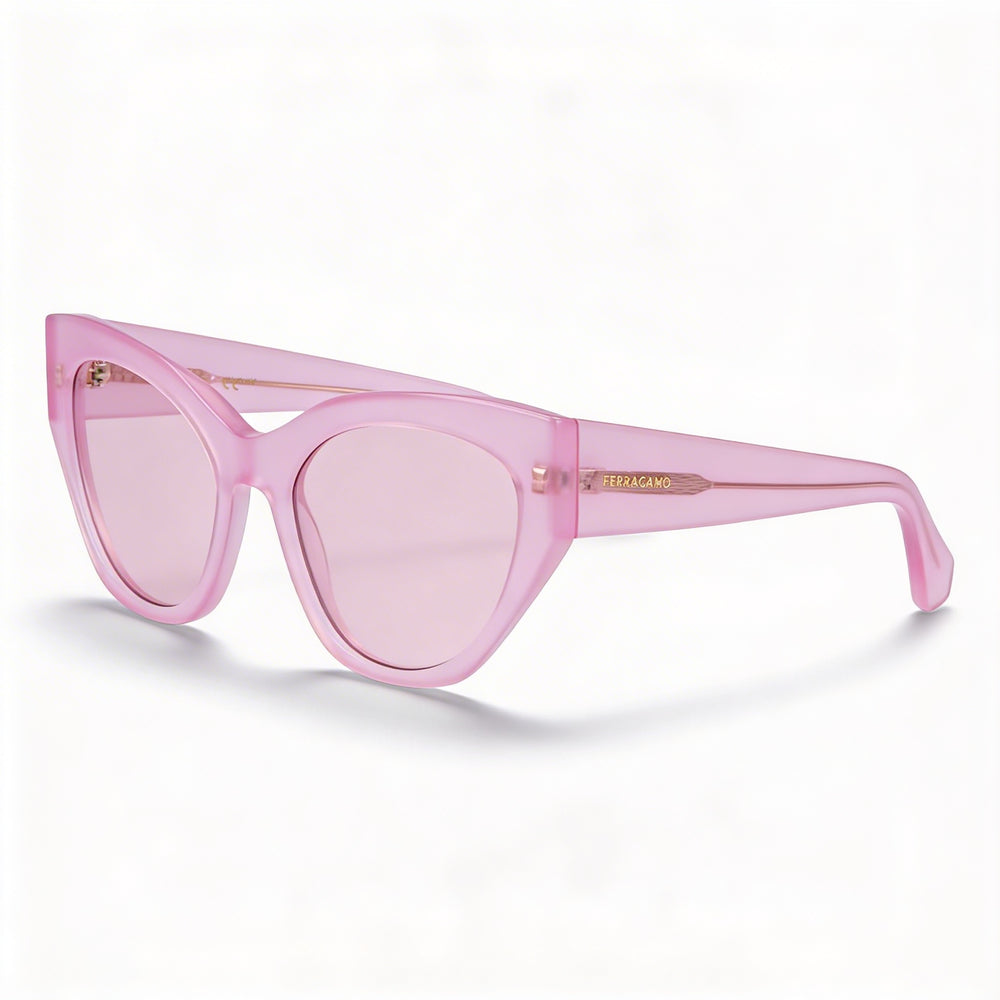 Salvatore Ferragamo Sf1107s Unisex Plastic Multi-coloured Sunglasses with Opaline Pink Non-Polarized Lenses, UV Protection, 55mm