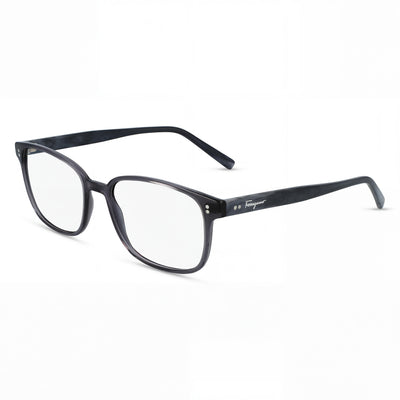 Salvatore Ferragamo SF2915 Women's Transparent Grey Acetate Full-Rim Square Eyeglasses 54mm