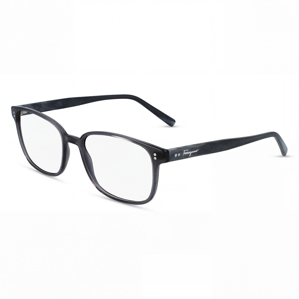 Salvatore Ferragamo SF2915 Women's Transparent Grey Acetate Full-Rim Square Eyeglasses 54mm, Photo 1