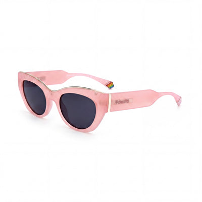 Polaroid Women's PLD 6199/S/X Cat Eye Pink Polycarbonate Grey Polarized Sunglasses 100% UV Protection 50mm