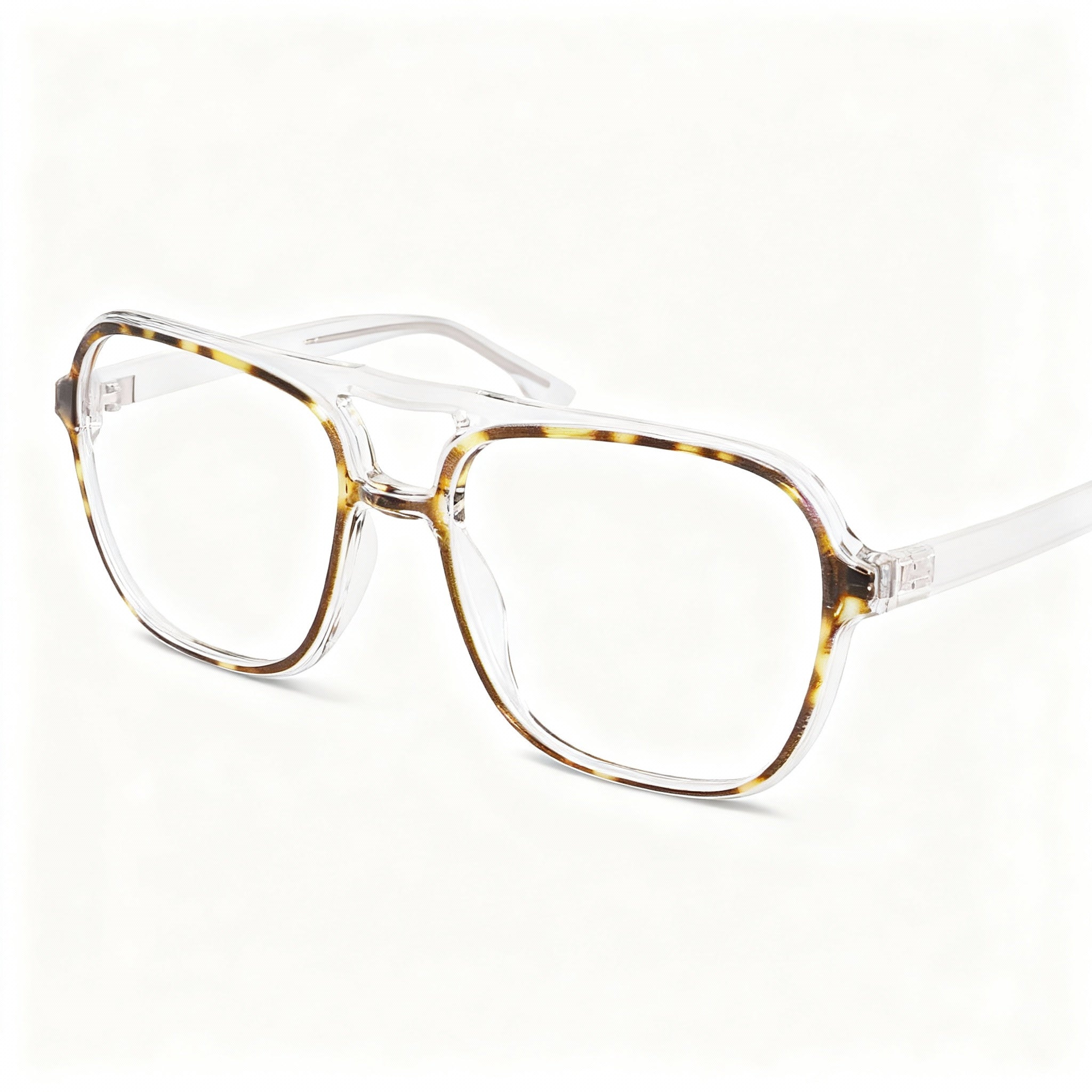 MCALLISTER Mc4534 Men's Tortoise Crystal Metal Frame Polarized Clear Eyeglasses 56-18-140