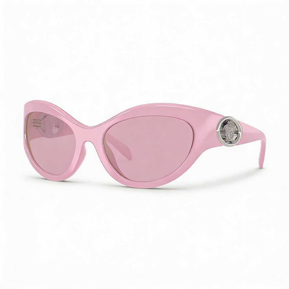 Versace Glam Women's Pink Mirror Rose Gold Acetate Polarized UV Protection 59mm Sunglasses