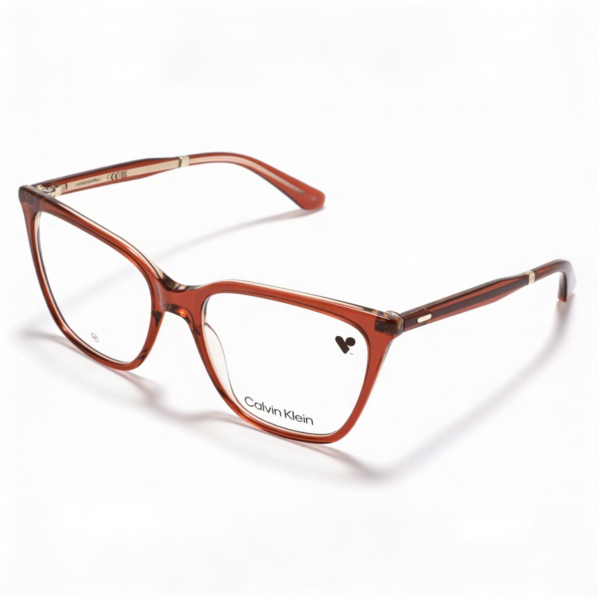 Calvin Klein Ck23513 Unisex Metal Frame Eyewear featuring Polycarbonate Lenses in Rose, Size 54mm, Photo 2