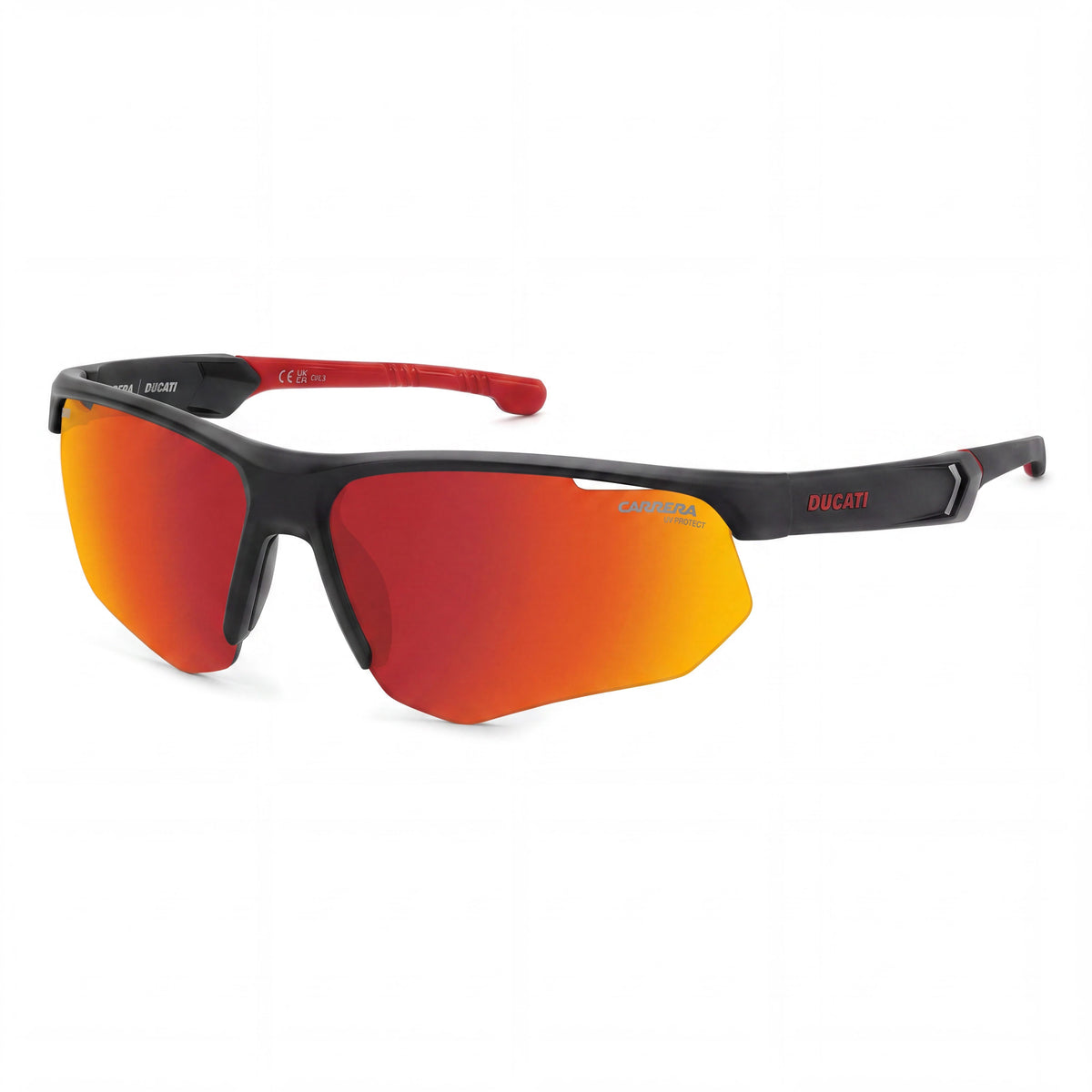 Gafas de sol rectangulares Carrera Ducati CARDUC 044/S de poliamida mate negra y roja multicapa 100% UV para mujer de 69mm, Photo 1
