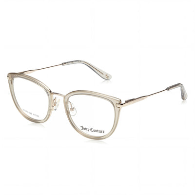 Gafas de sol unisex modernas Juicy Couture con montura de poliamida color nude cristal y lentes de policarbonato, ancho de lente de 50 mm