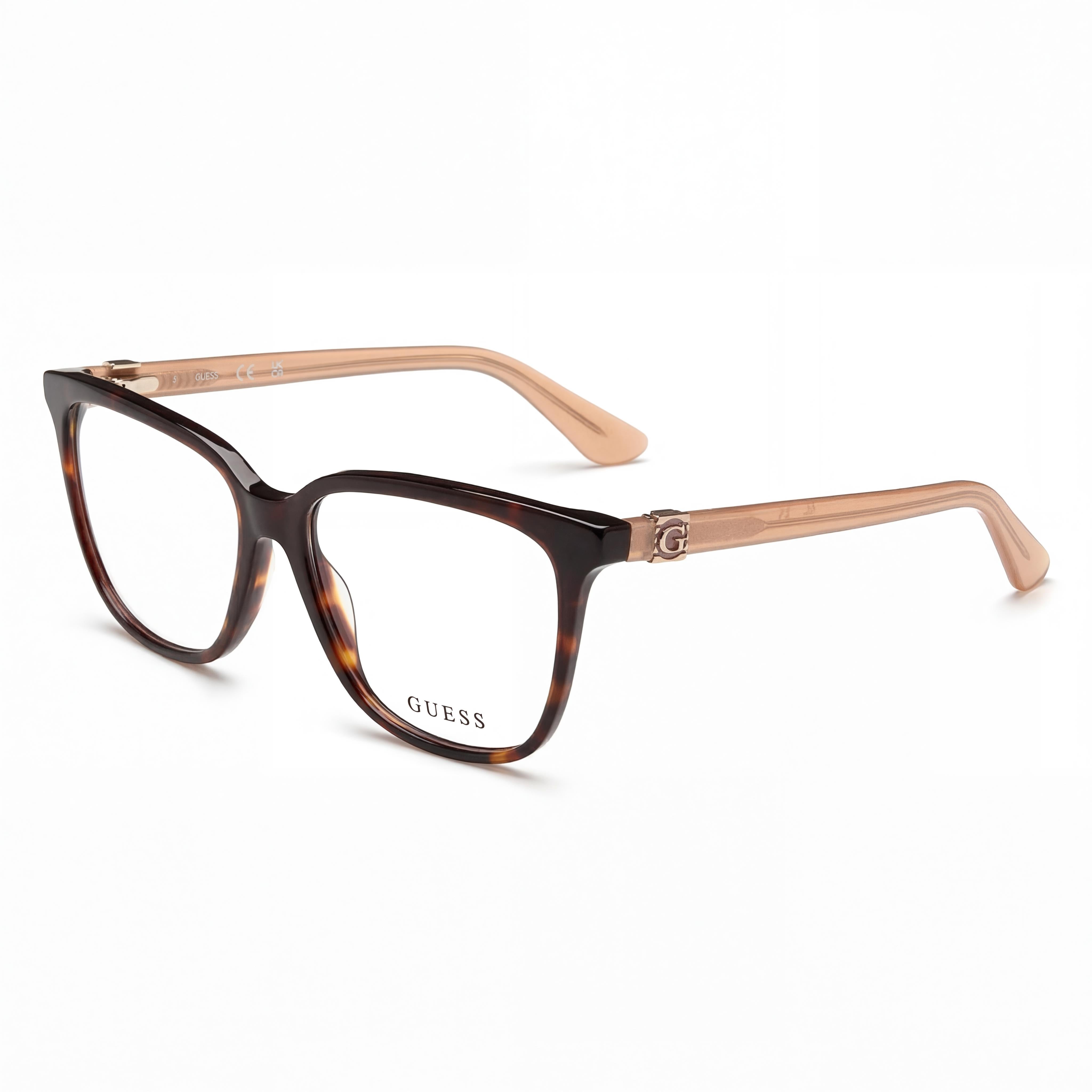 Gafas de plástico Guess Modern para mujer, color Habana oscuro, 49-15-140, Photo 1