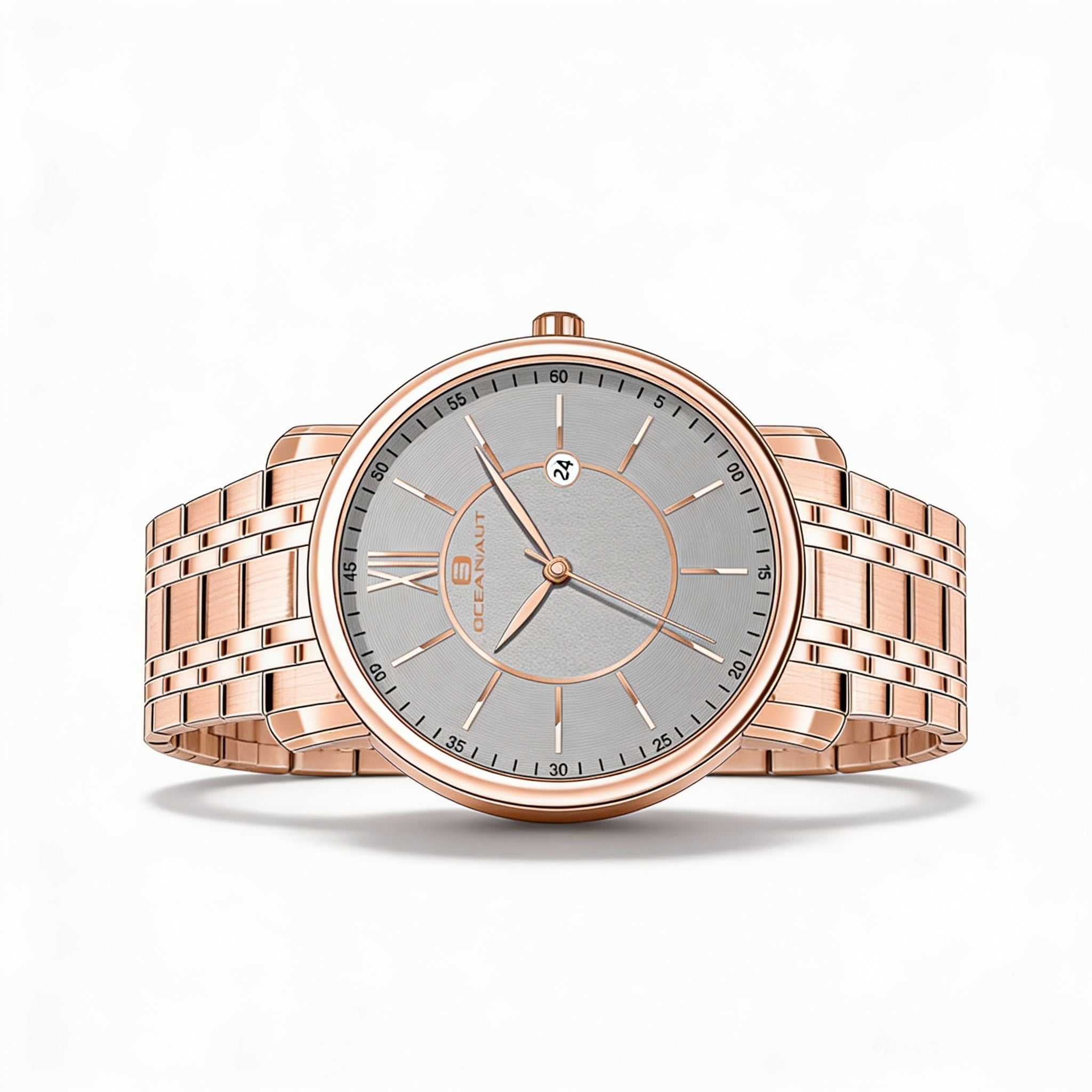 Reloj Oceanaut para hombre con pulsera y caja de acero inoxidable gris, movimiento de cuarzo, resistente al agua., Photo 1