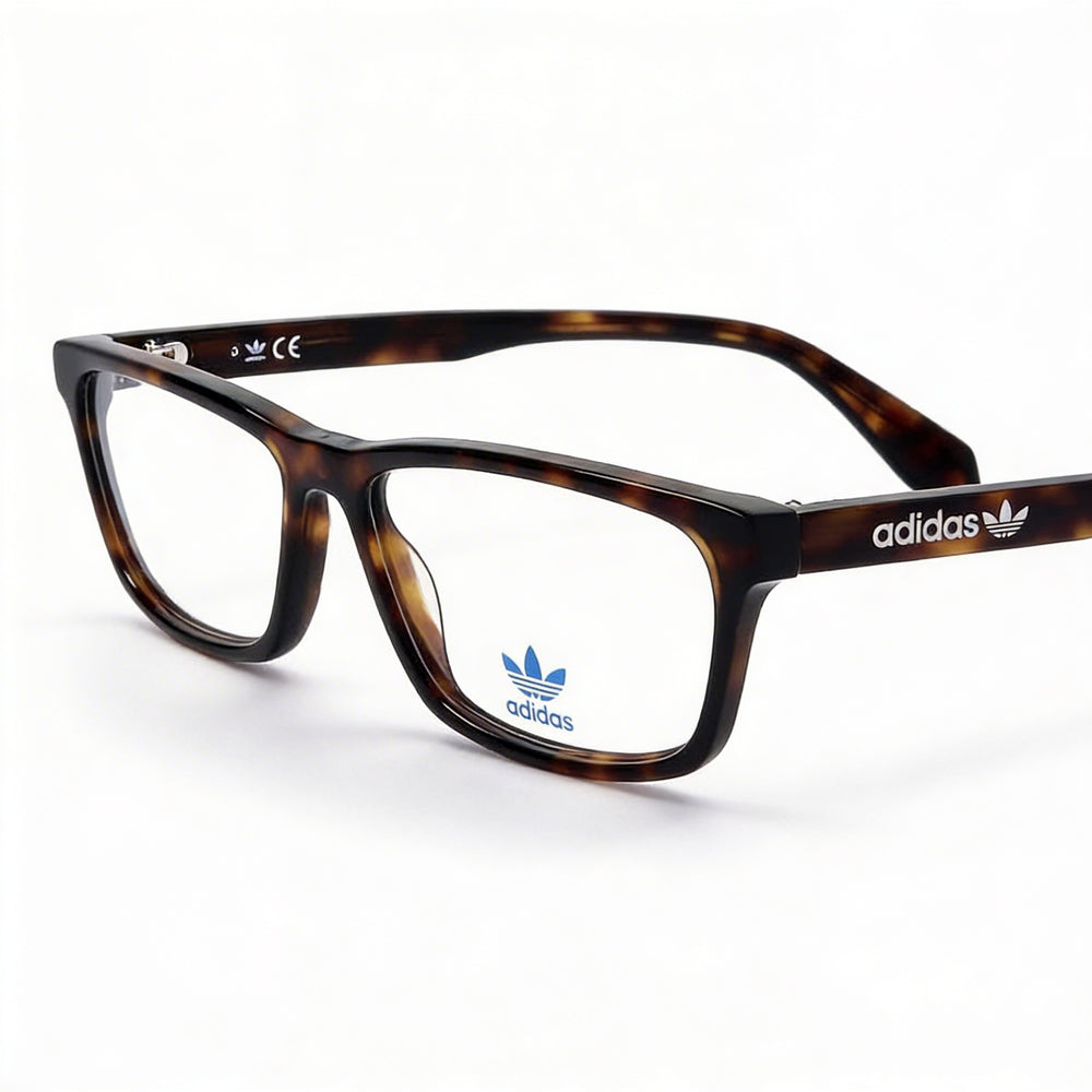 adidas Originals OR5042 para hombre y mujer, monturas ópticas de plástico color Havana oscuro, ancho de lente de 54 mm