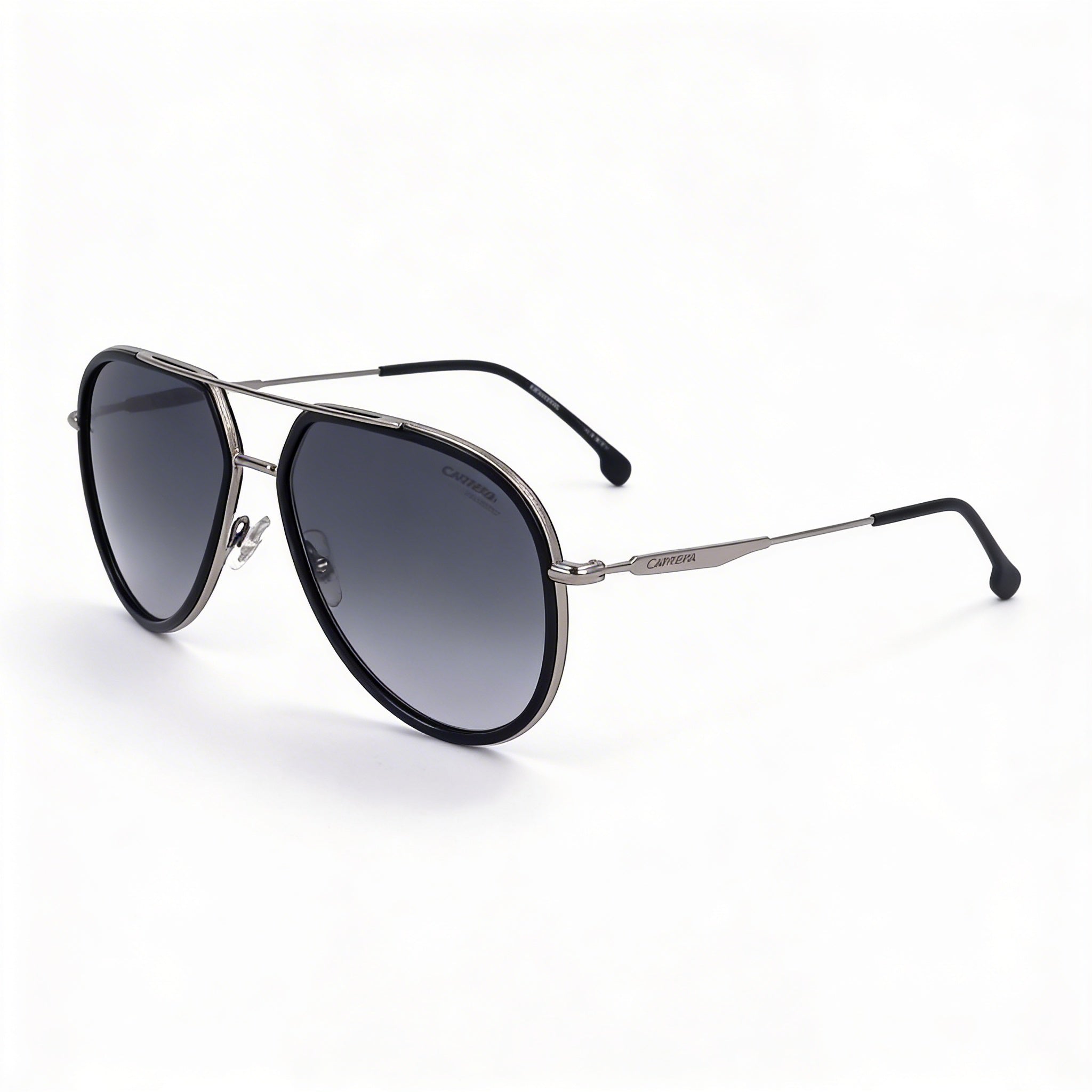 Carrera 295/S Classic Unisex Stainless Steel Sunglasses with UV Protection, Black Grey Shaded Frame, Dark Grey Shaded Lenses 58mm, Photo 1