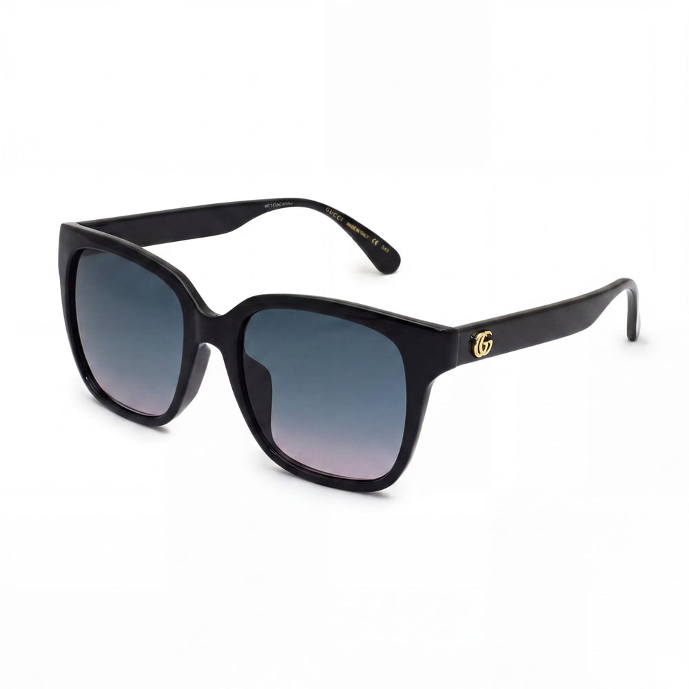 Gucci Gg0715sa Women's Black Blue Injection Sunglasses, UV Protected Blue Gradient Lenses, 53mm