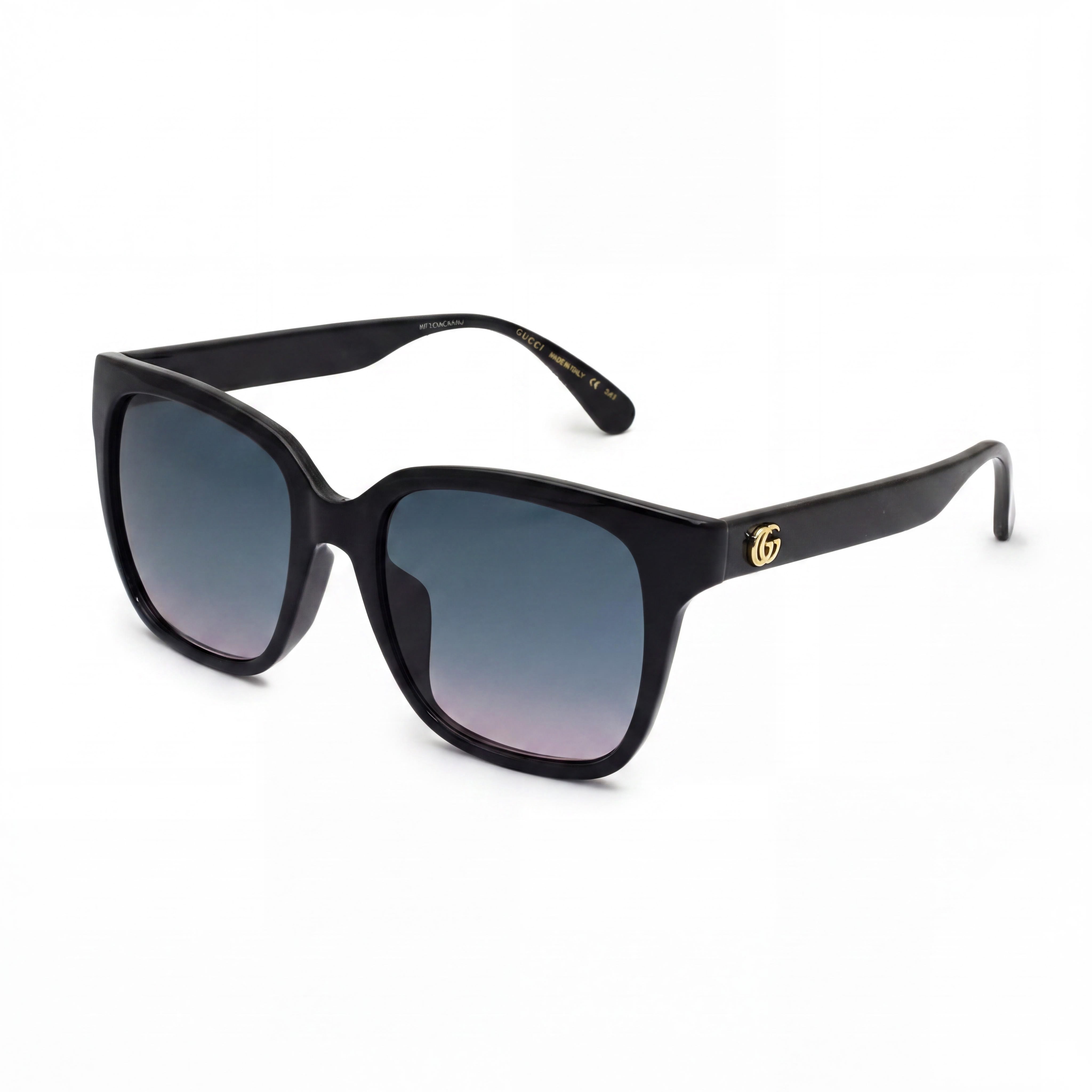 Gucci Gg0715sa Women's Black Blue Injection Sunglasses, UV Protected Blue Gradient Lenses, 53mm, Photo 1