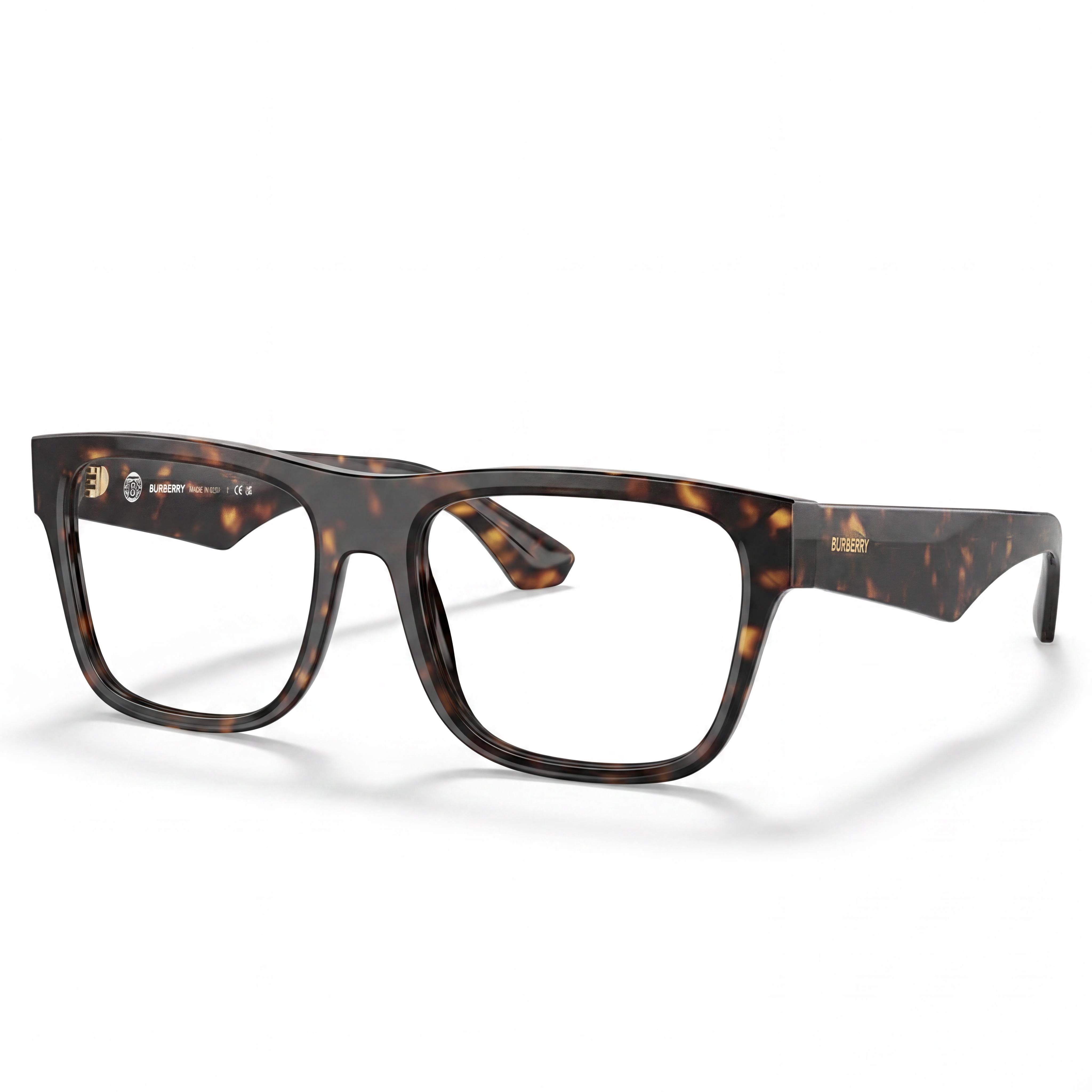 BURBERRY Be 2411f Women's Acetate Frame Eyewear, Dark Havana, Clear Lenses, 55mm, Photo 1