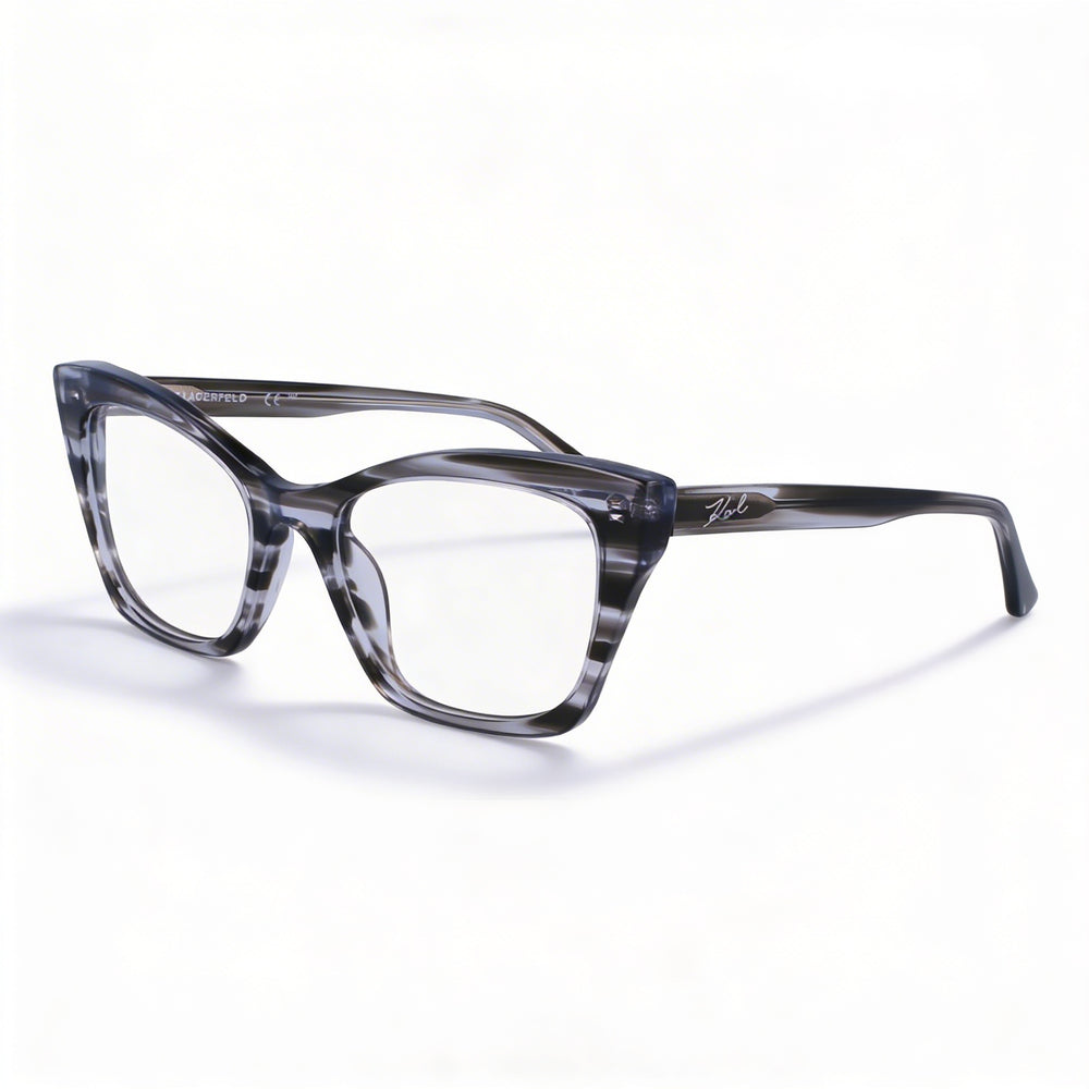 Gafas de acetato a rayas grises para mujer KARL LAGERFELD de 52 mm