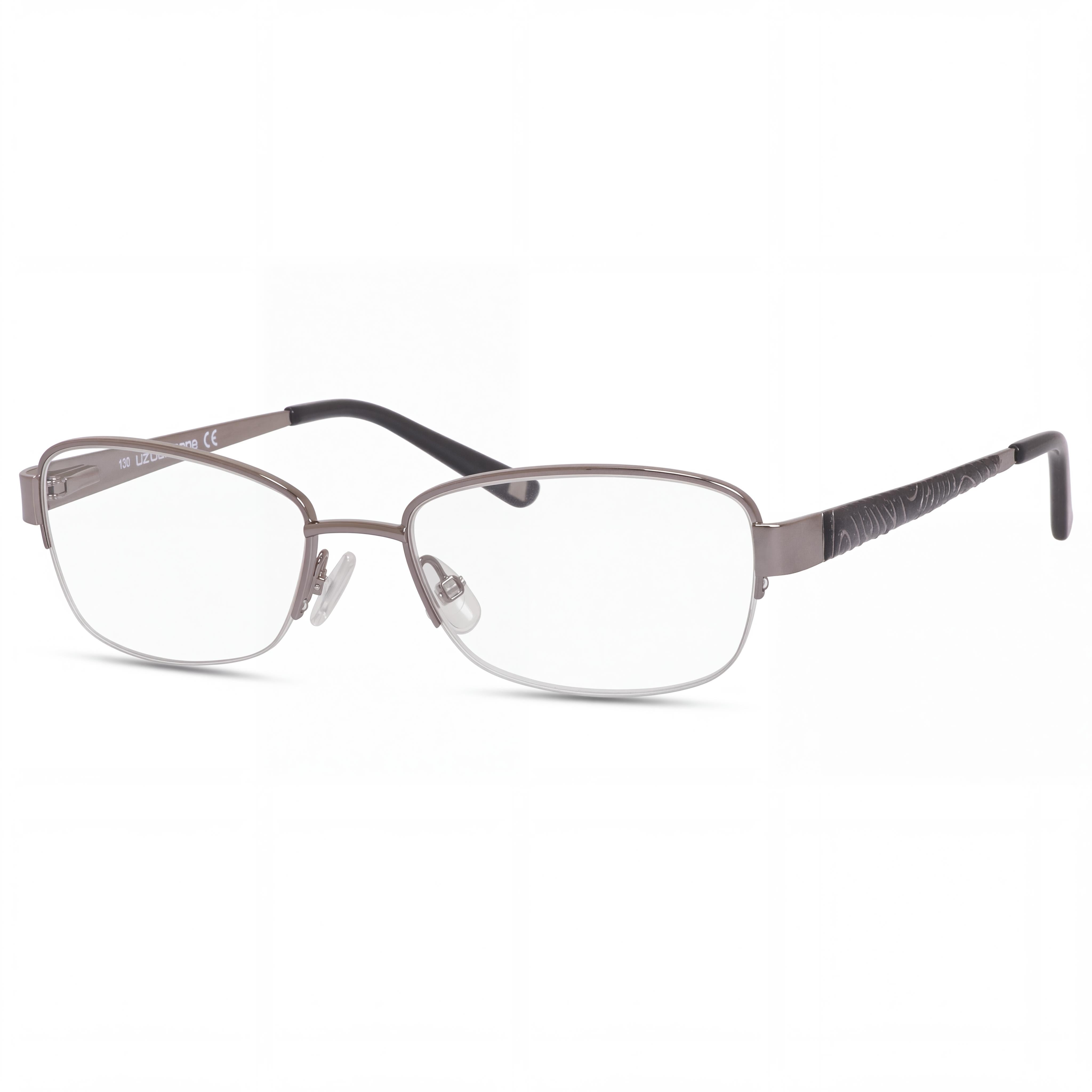 Liz Claiborne Men's 611 Ruthenium Metal Frame Semi-Rimless Rx-able Eyeglasses 52mm, Photo 1