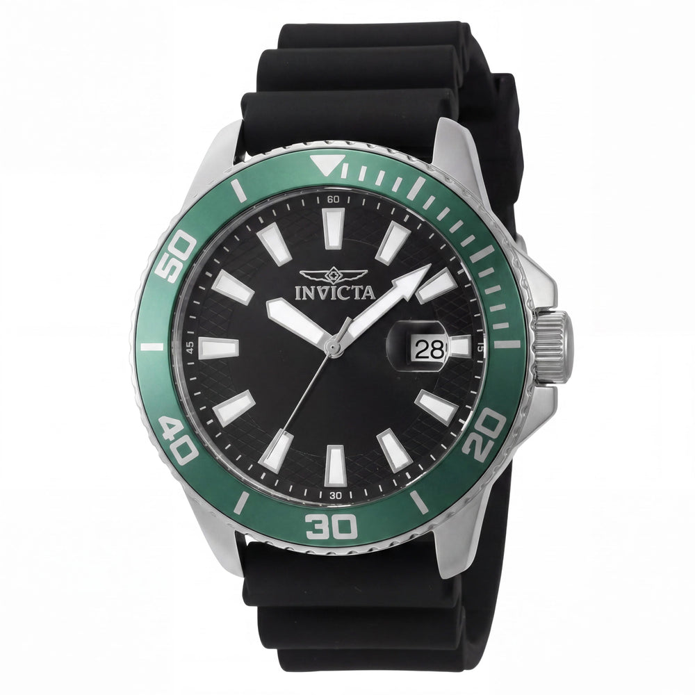 Invicta Pro Diver IN-46088-AMZUK Unisex 45mm Watch with Black Stainless Steel Case & Black Dial, Quartz Movement