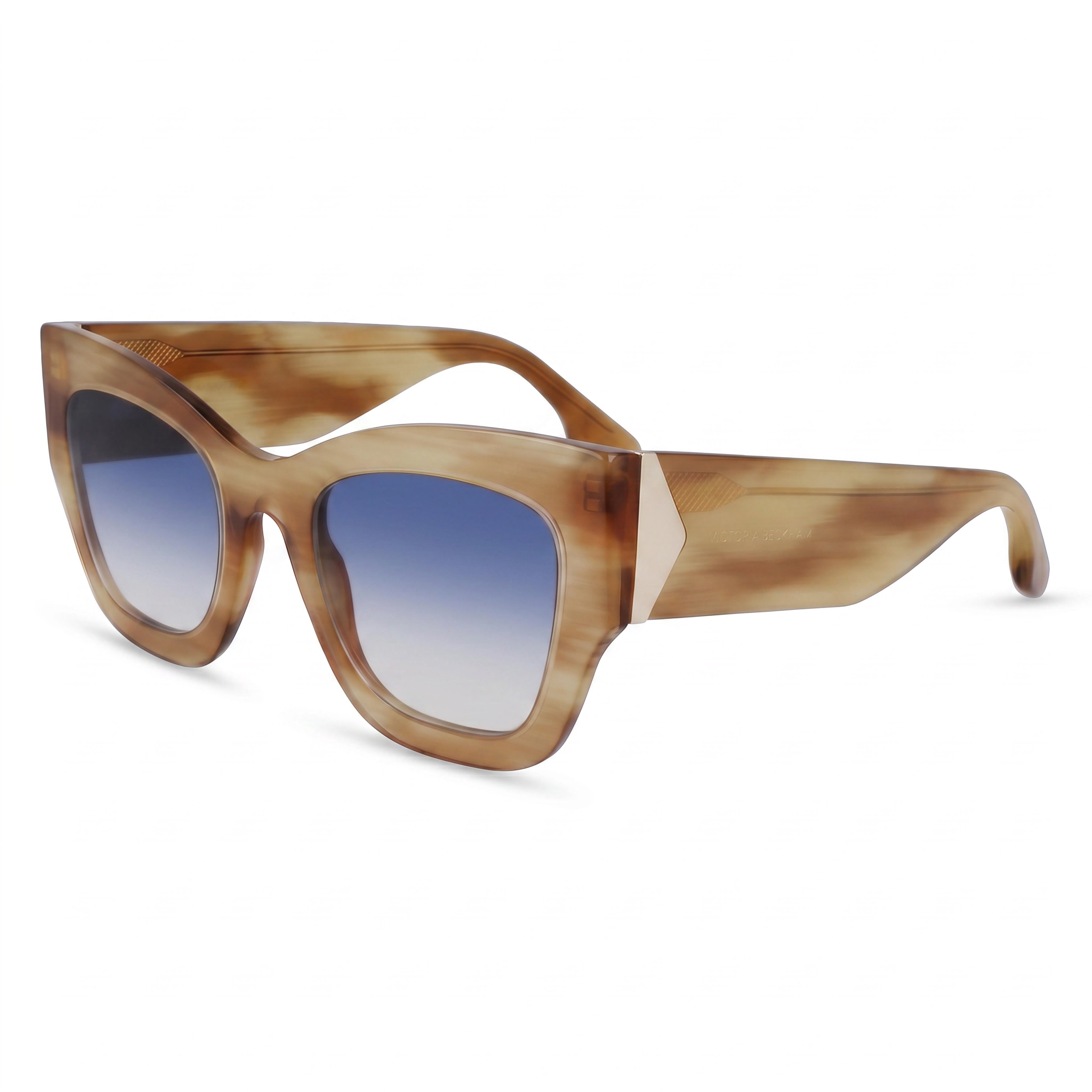 Victoria Beckham Modern Men's Honey Brown Horn Magnesium Frame Non-Polarized Sunglasses 51mm, Photo 1